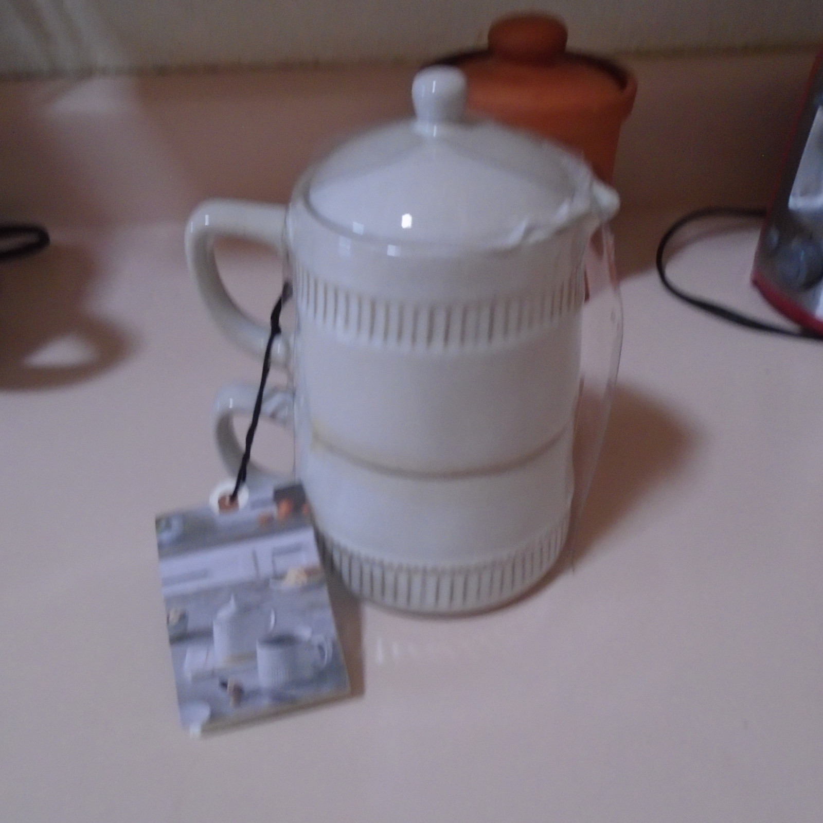 NEW Hearth & Hand Magnolia Cream Coffee Pot and Mug Set