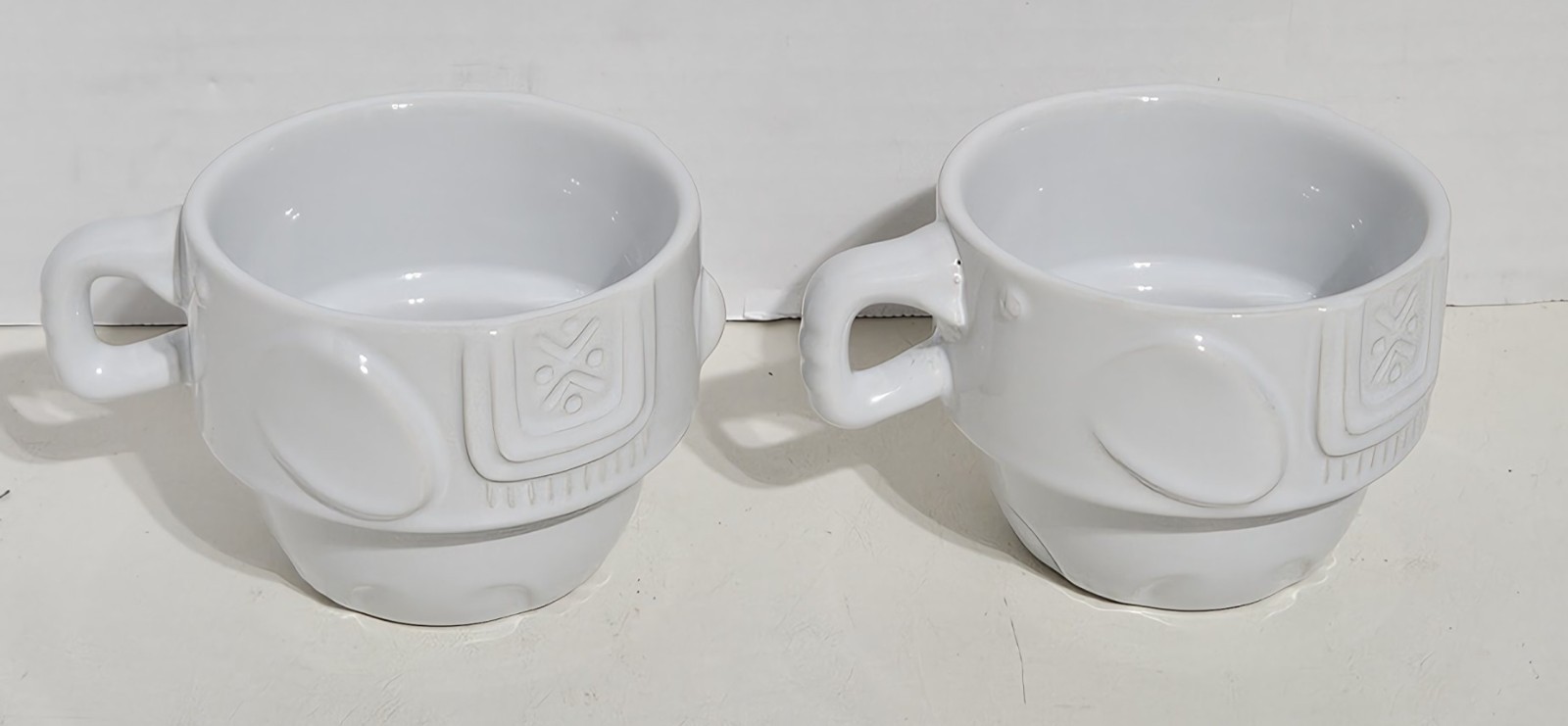 Stackable Elephant Coffee Mugs Cups (Set Of 6) White Stacking World Market Rack