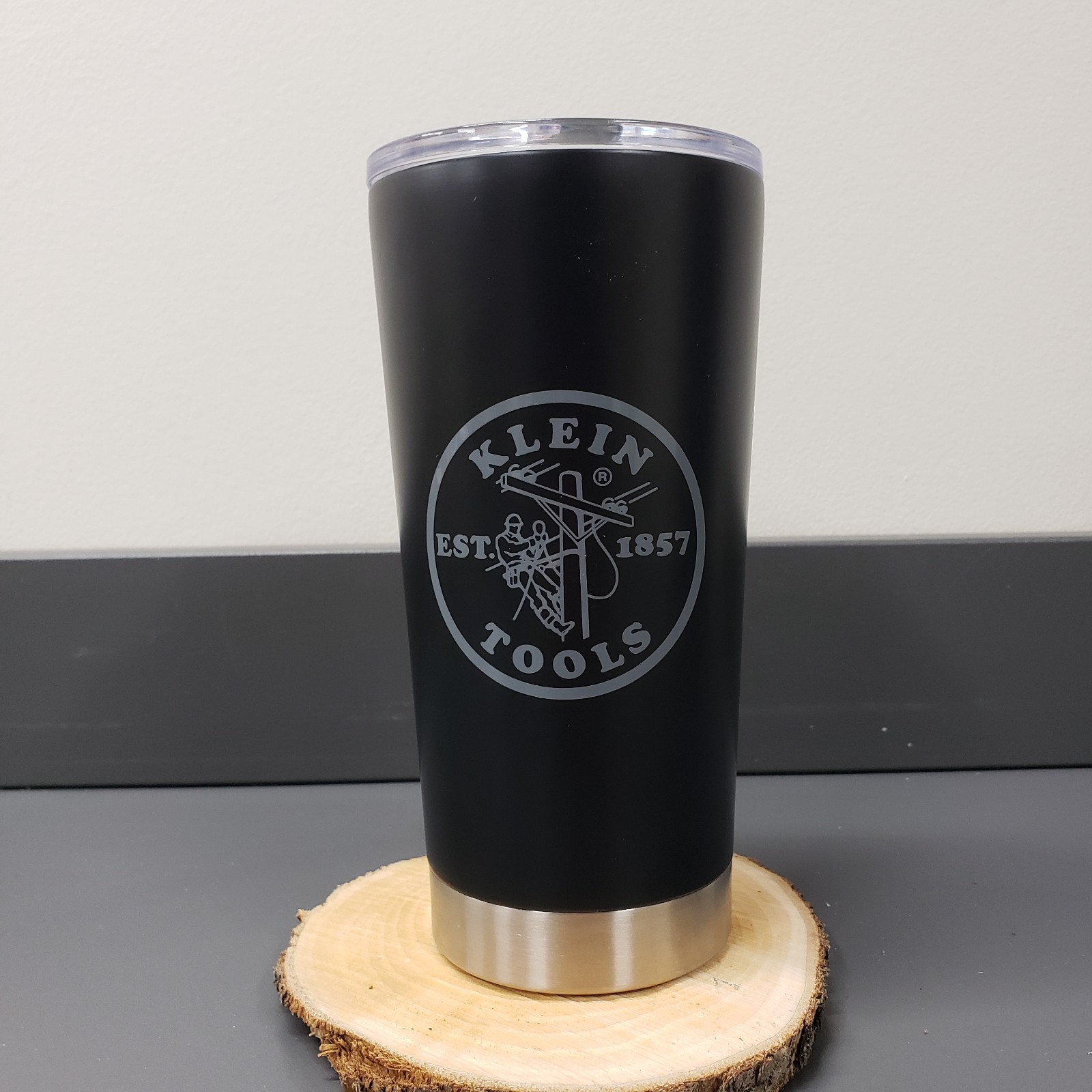 Klein Tools Tumbler Double Wall Black Stainless Steel Insulated 20 oz