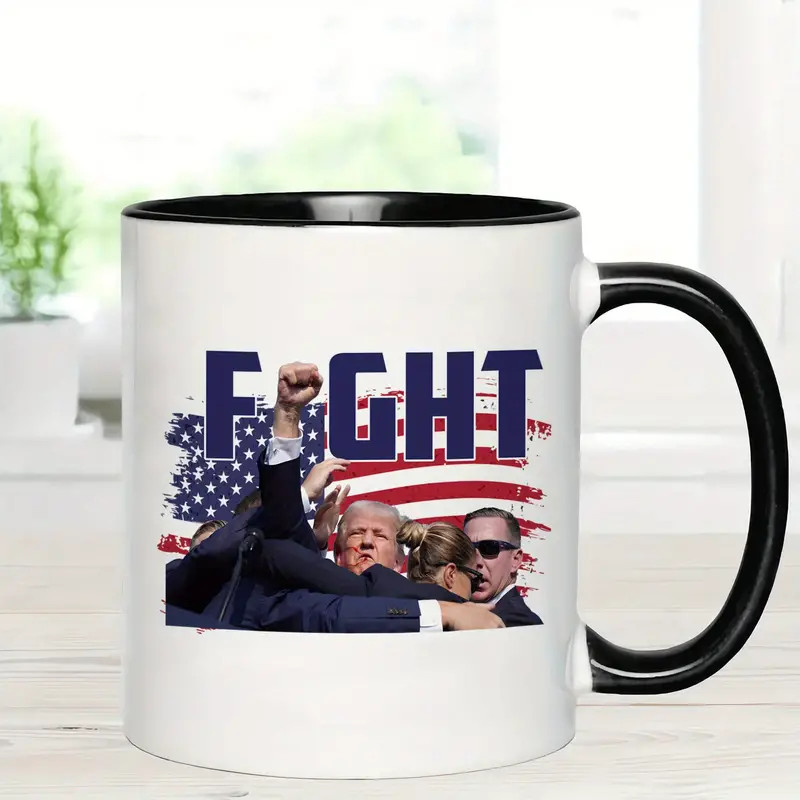 11 oz, 3A grade, FGHT! Trump Mug for Trump Supporters – “Fight” for Trump