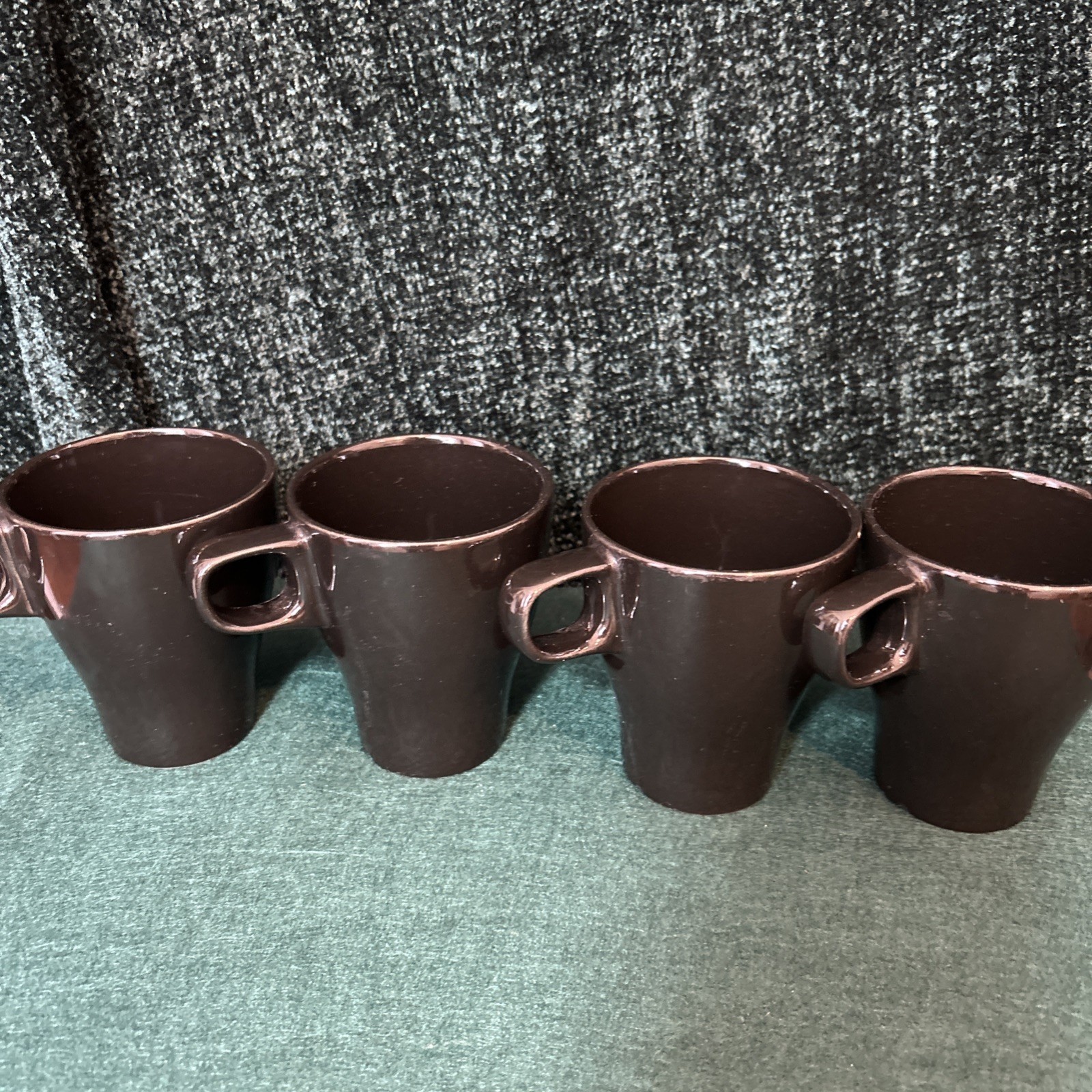IKEA Ceramic Tapered Coffee Mugs/Set of Four/Black