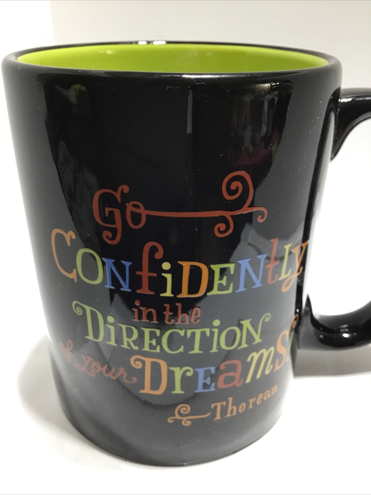 GO FOR YOUR DREAMS COFFEE MUG. GO CONFIDENTLY MUG. Art Deco Mug. B257
