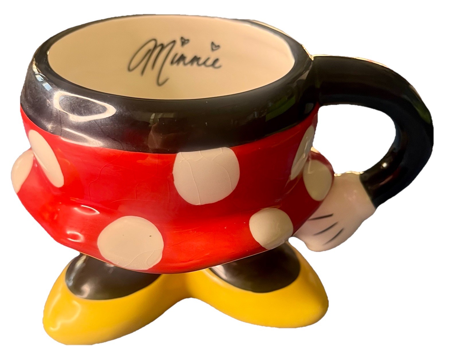 Mickey & Minnie Coffee Mugs-2 Couple Wedding Love Authentic Disney 3D EUC Cute