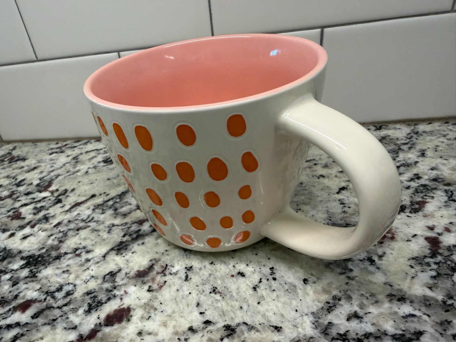 Opal House Polka Dot Coffee Mug Cup Pink Center Target