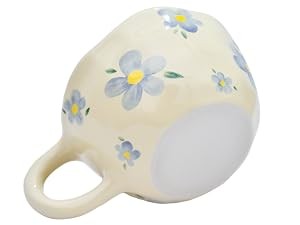 8.5 oz Elegant Floral Ceramic Mug Coffee Cup with Flower Decorations, 250ml