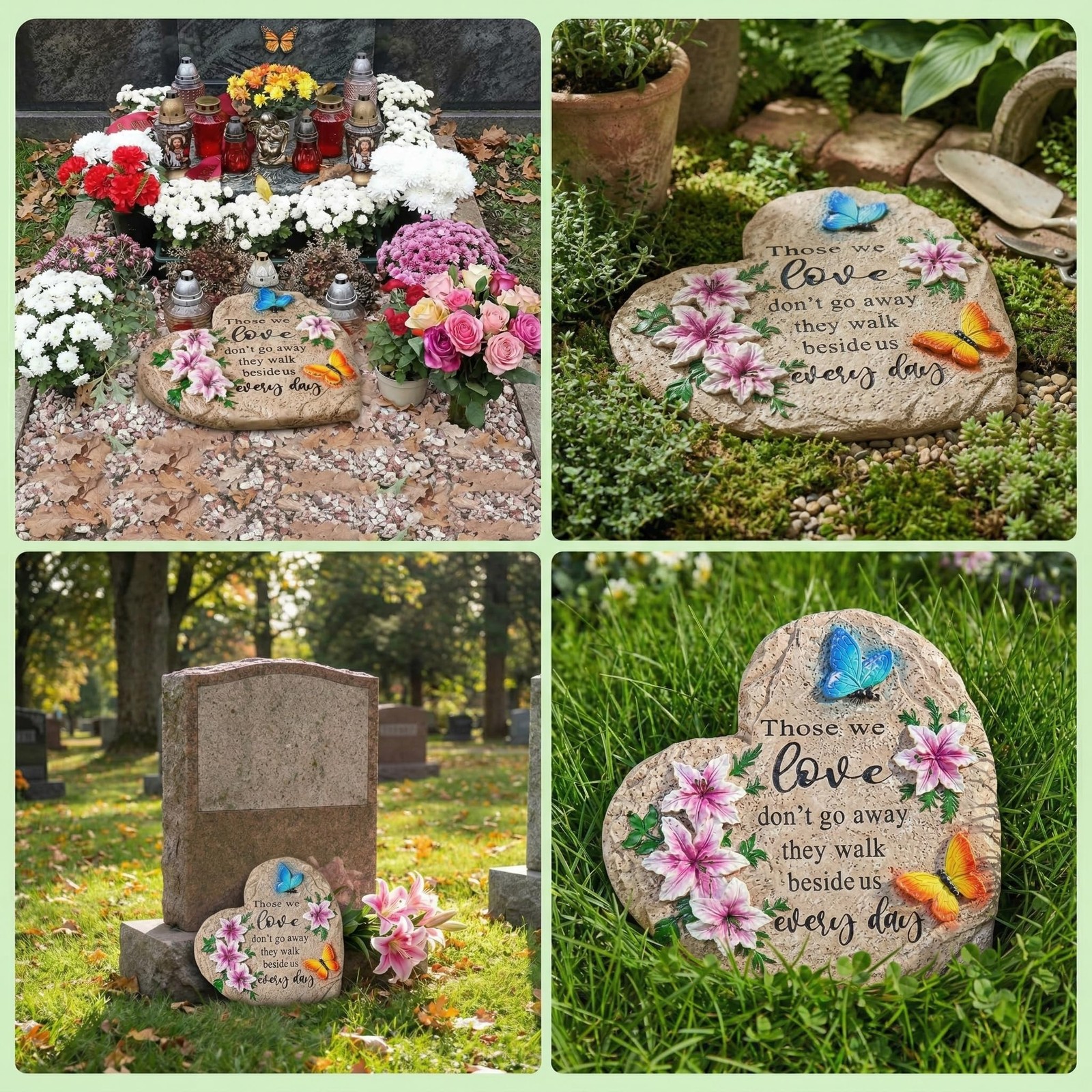 10Inch Memorial Garden Stone for Sympathy, Loss, and Outdoor Decor