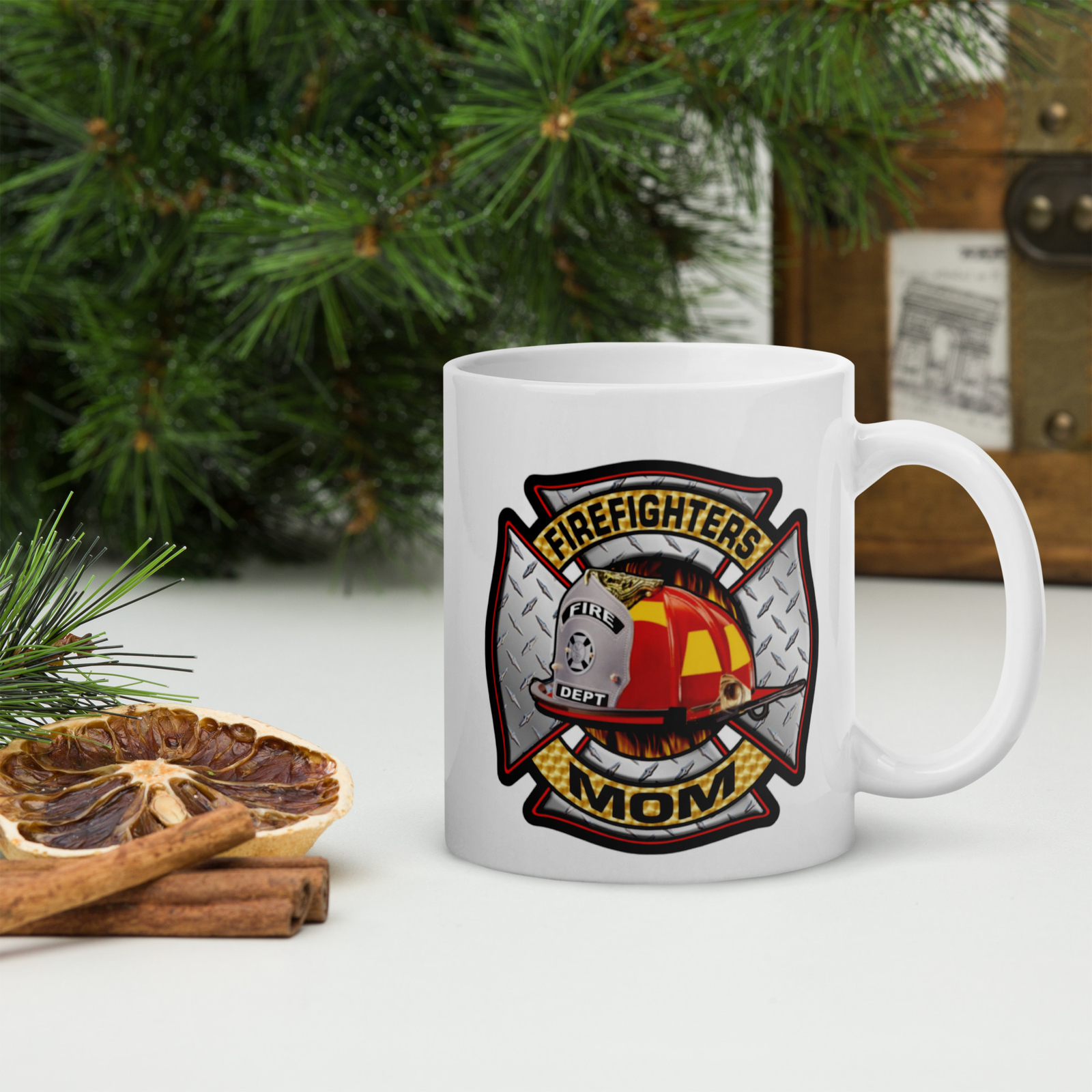 FIREFIGHTERS MOM Coffee/Tea Mug 11oz. Cup ( Fire, Firefighter, MOM ) Fun