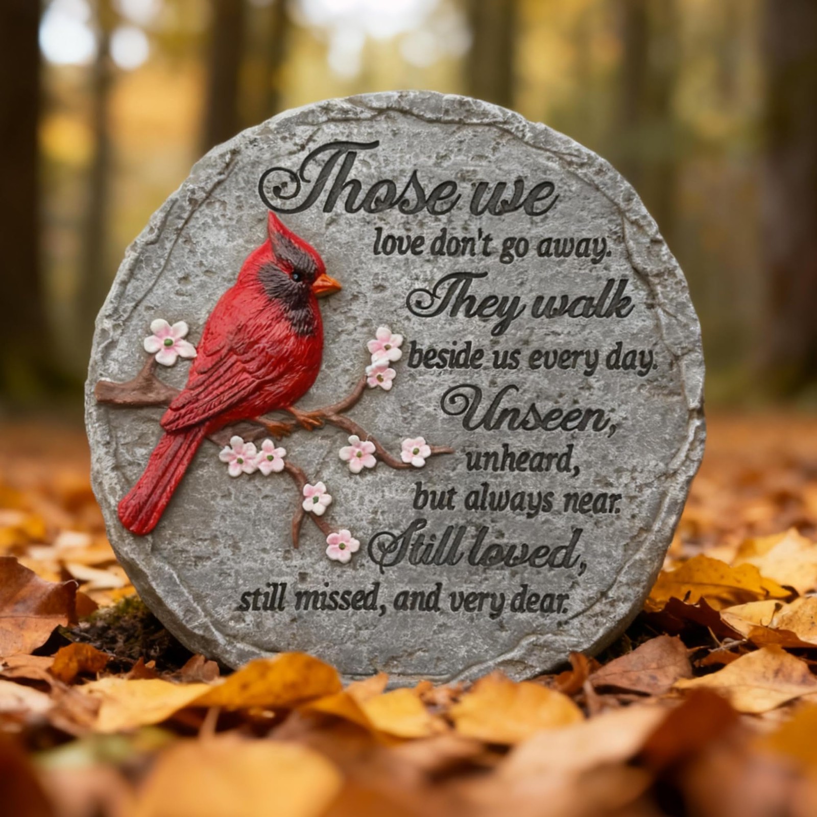 Memorial Garden Stones Red Cardinal Sympathy Gifts for Loss of Loved One – Fa…