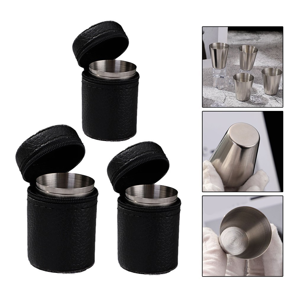 Compact and Lightweight Stainless Steel Cups for Traveling 30/70/160ml