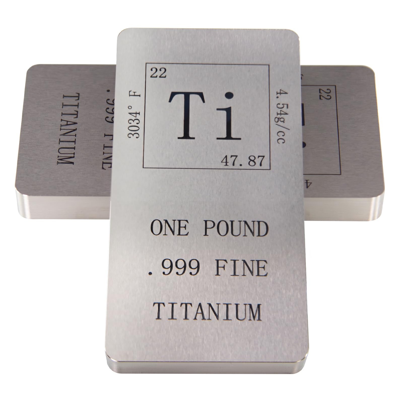 Pure Titanium Bar 1 Pound. 999 Fine Periodic Table Design Ti Element Ingot Co…