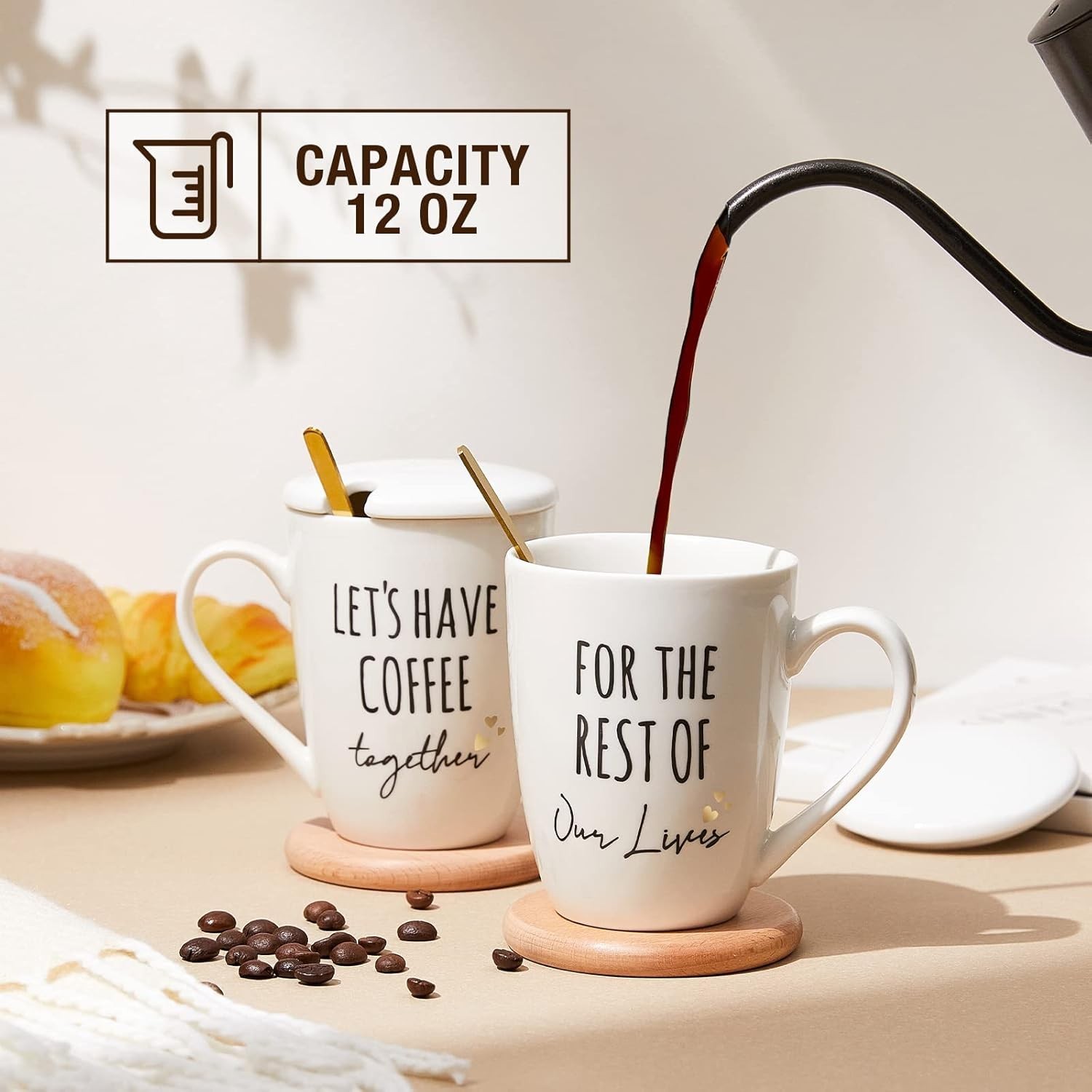 Ceramic Engagement Gifts For Couples Newly Engaged Unique Coffee Mugs Set Of …