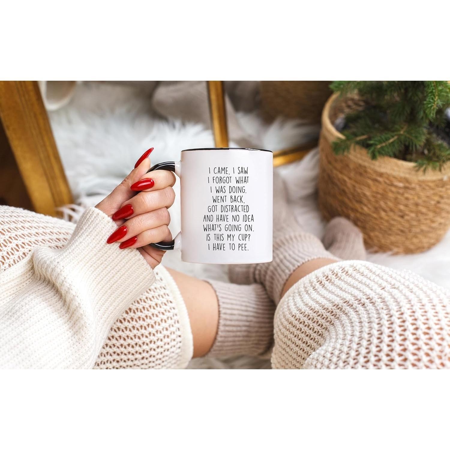 Funny Quote Coffee Mug 11oz – “I Came, I Saw, I Forgot What I Was Doing” Ceramic