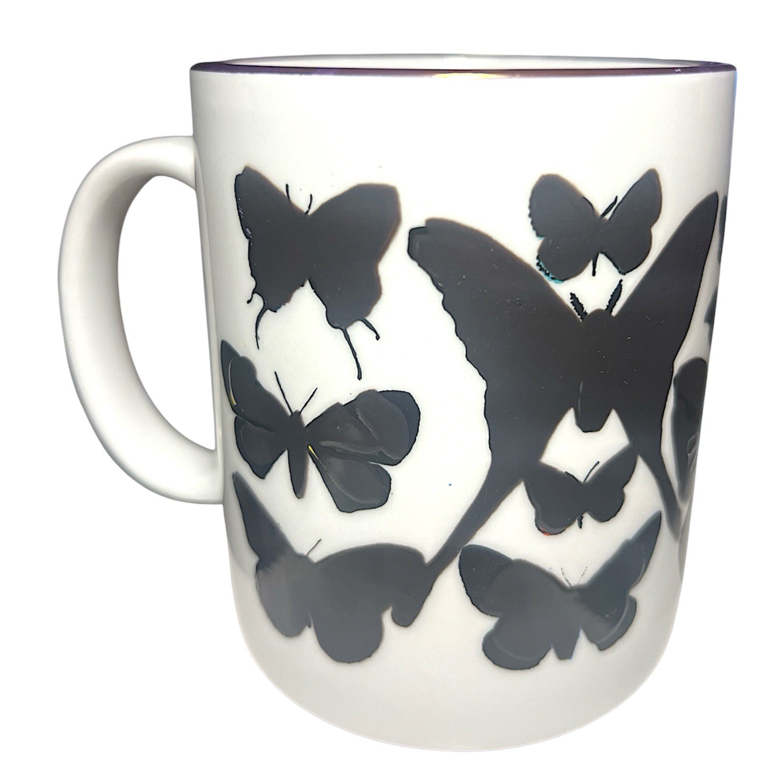 NEW Wondermugs Butterflies Color Changing & Regular Coffee Mug (Lot of 2)