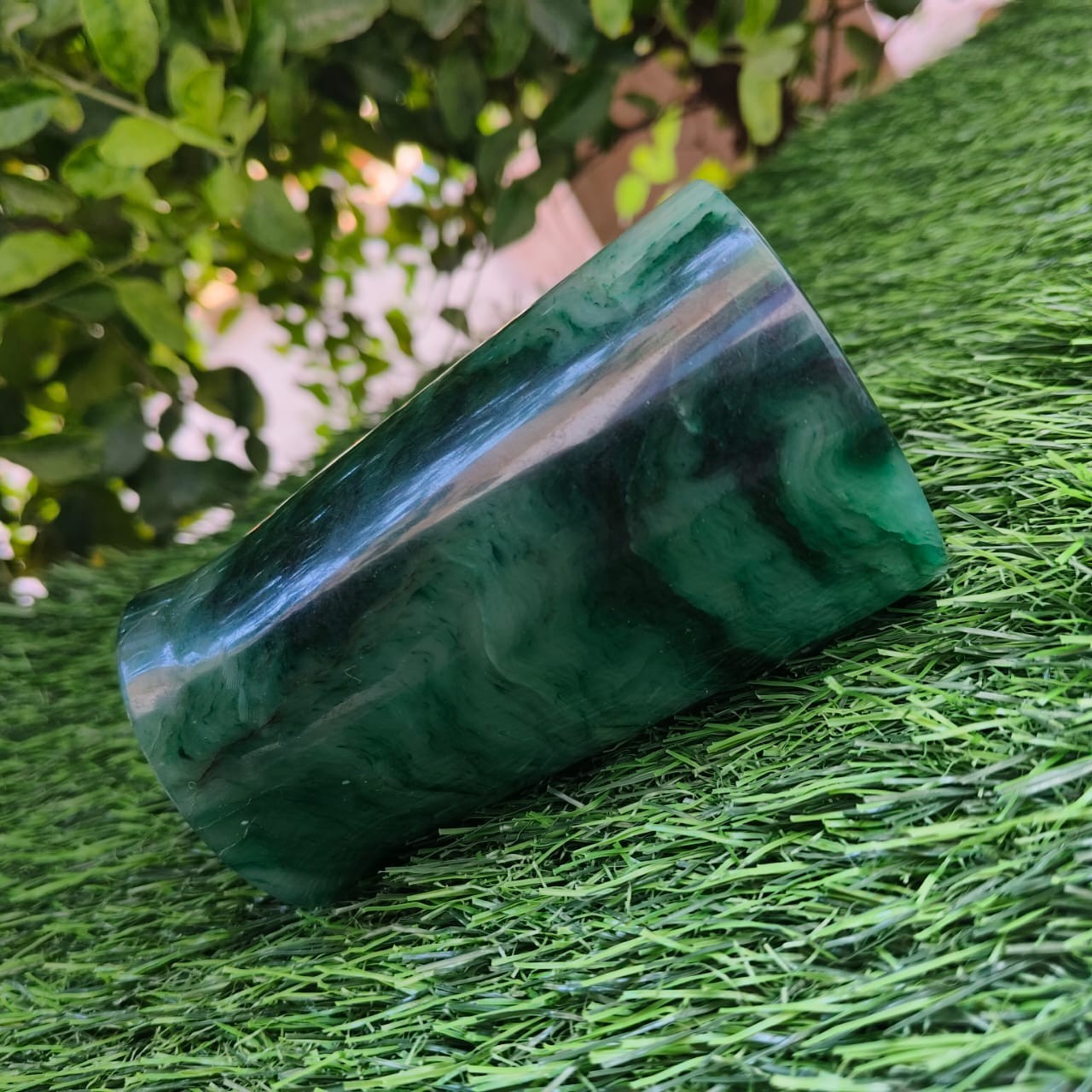 One-of-a-Kind Green Aventurine Crystal Mug | Hand Carved Natural Stone | Luxury