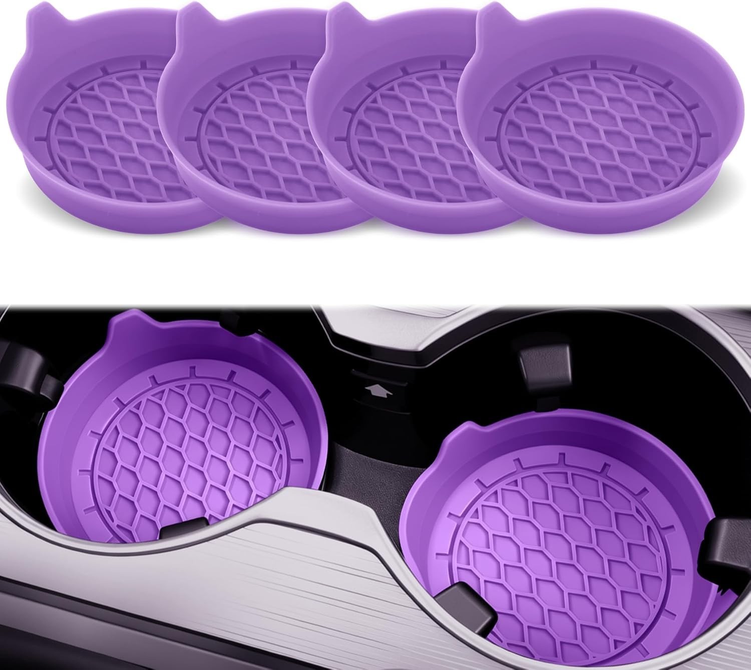 Car Cup Holder Coaster Silicone Cup Holder Insert Universal Non-Slip Cup Holders