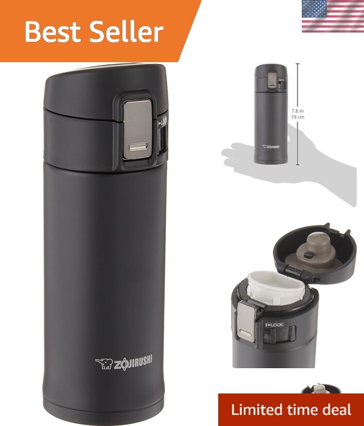 16 Oz Vacuum Insulated Black Mug – Hand Wash Only, Perfect for Adults