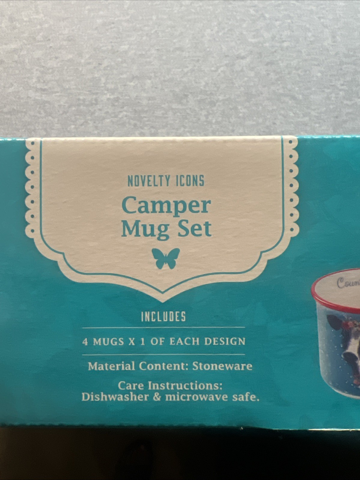 2021 Pioneer Woman Special Holiday Edition 4 Pk 16oz Camper Mug Set NEW Barn Cow