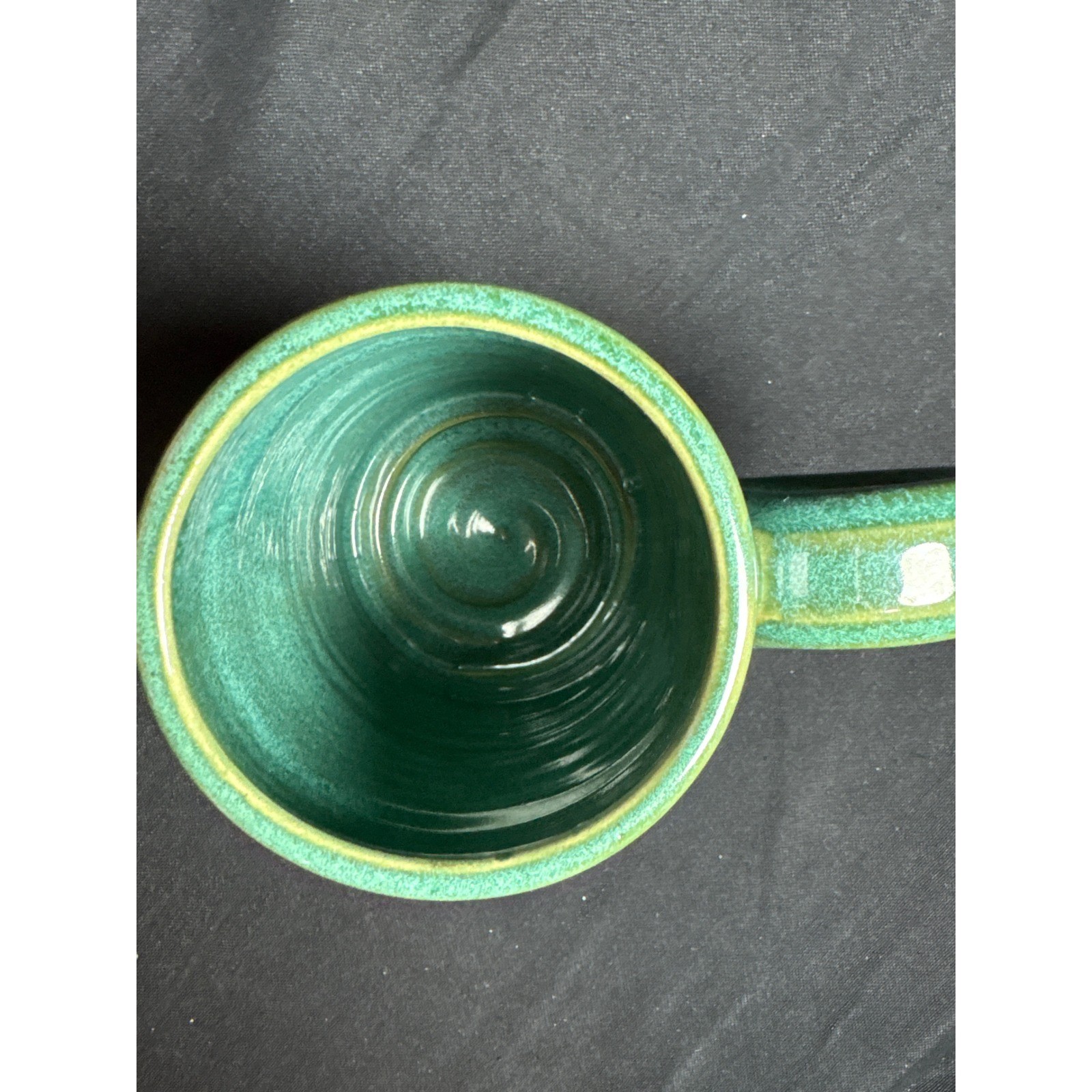 Grey Fox Pottery James W Foley Freedom Run 2023 Teal Stoneware Mug Stein USA
