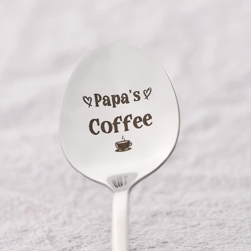 Best Papa Coffee Spoon Gifts for Grandpa, Happy Birthday Retirement Gifts for Me