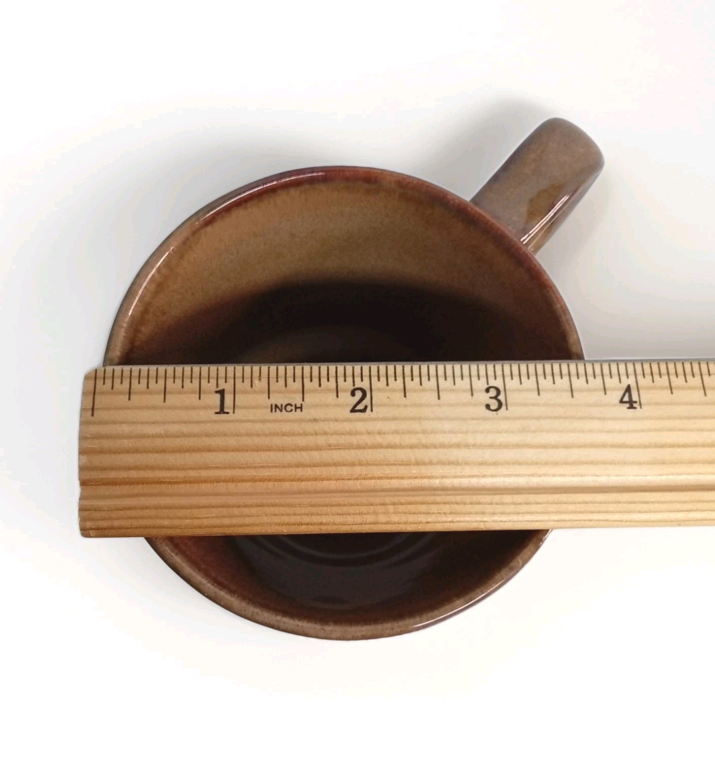 RARE MercAsia 6 Stacking Stoneware Coffee Mugs in Iron Stand Artisanal Colors