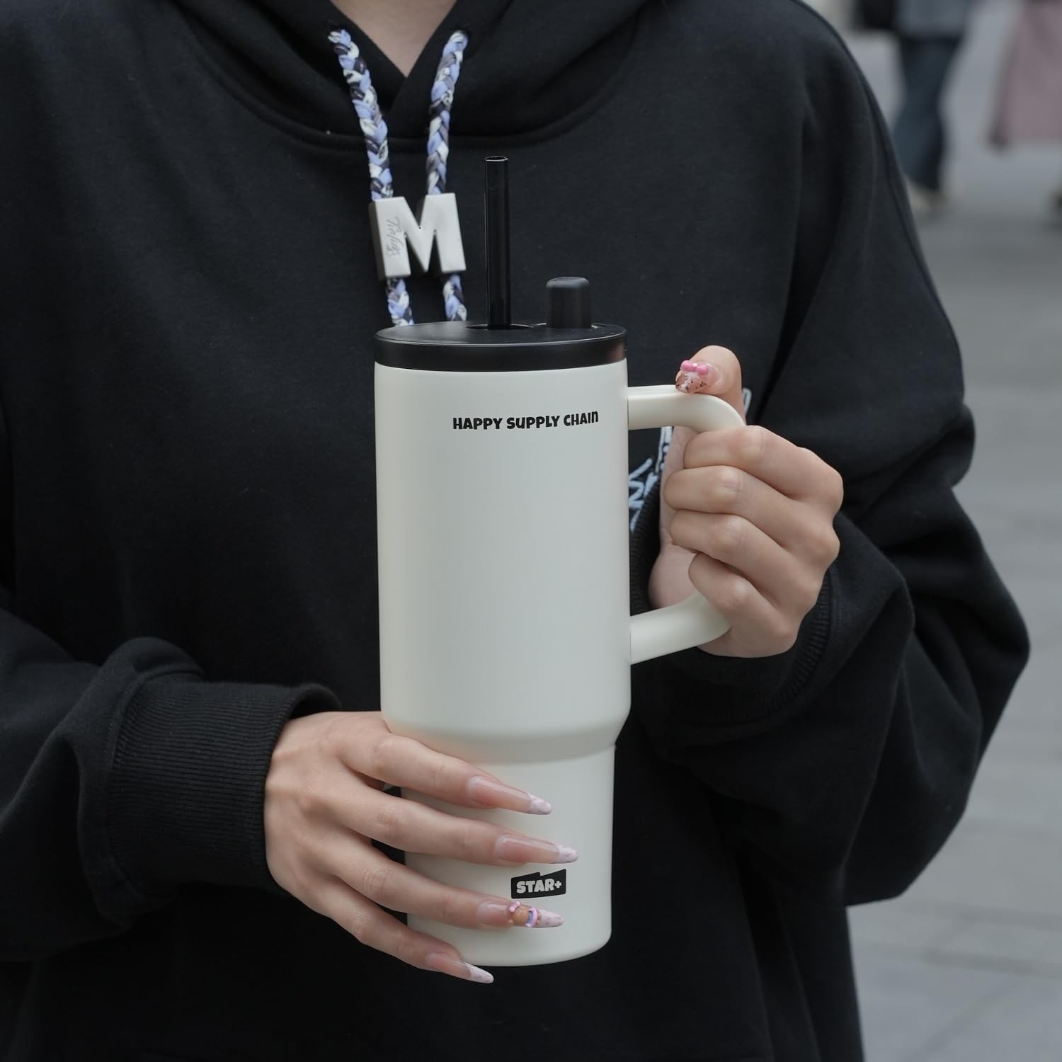 SDGA+ 24 oz Tumbler with Lid and Straw, Stainless Steel Travel Coffee Mug wit…