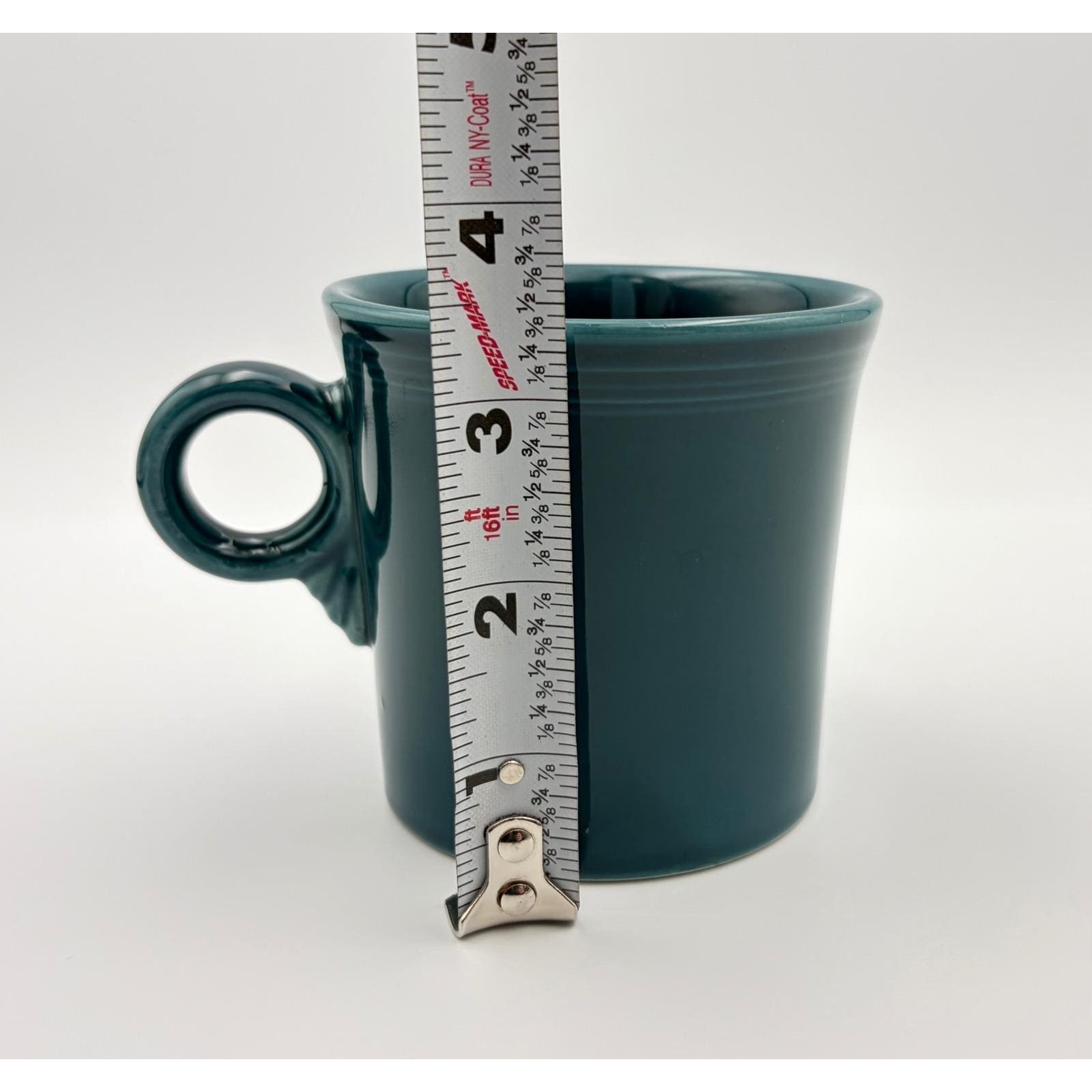Pair of 2 Fiestaware Juniper Green Ring Handle Coffee Mugs Tea Cups Fiesta USA