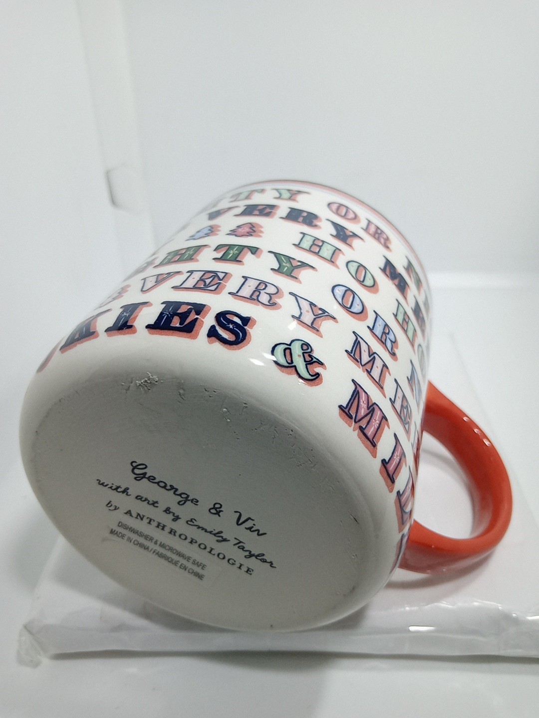 EMILY TAYLOR ART DECO MUG. GEORGE & VIV DECO MUG. ANTHROPOLOGIE MUG. B382