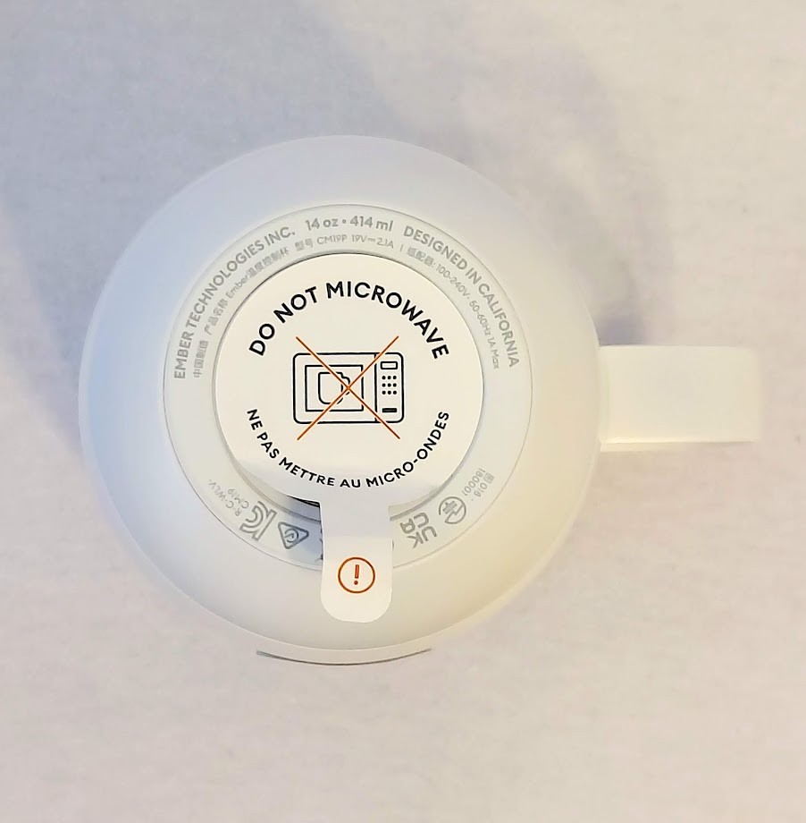 White Ember Cup Electric Mug Smart Coffee CM19 10oz 295ml Temperature Control