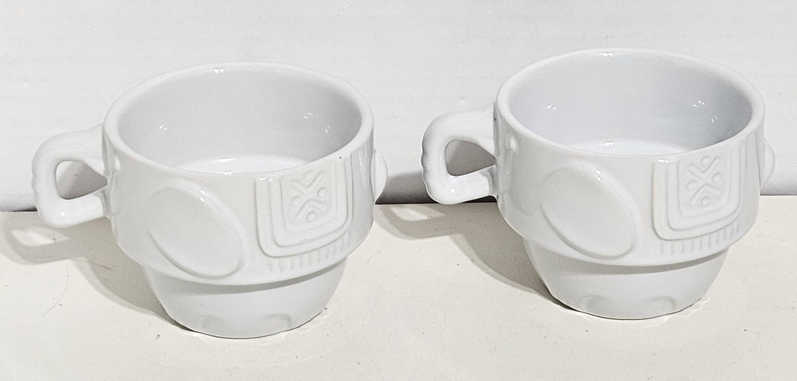 Stackable Elephant Coffee Mugs Cups (Set Of 6) White Stacking World Market Rack