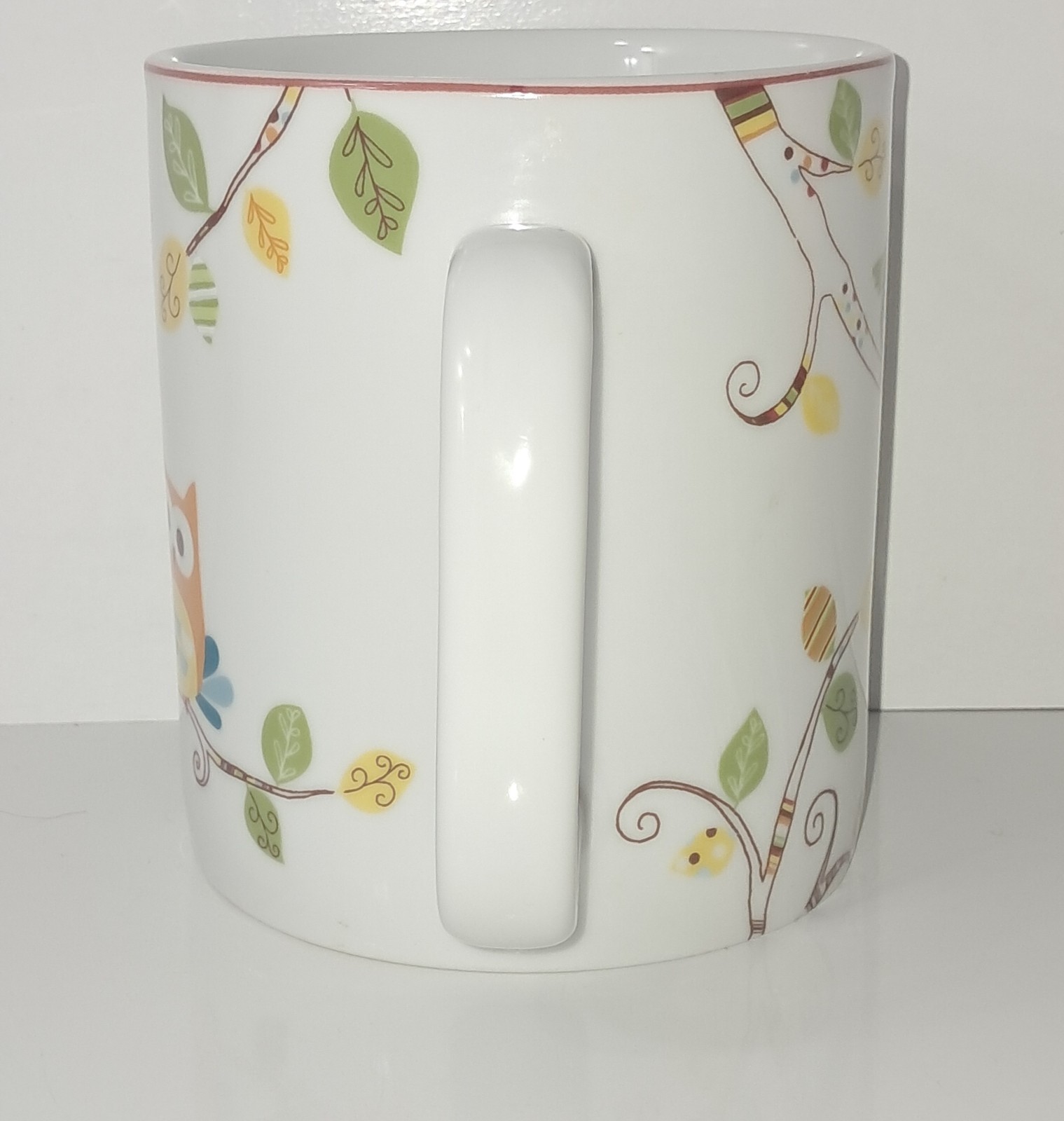 Enchanted Woods Mug Cup Jumbo Sized 22-25 Oz Owl Tree Ceramic 222 Fifth