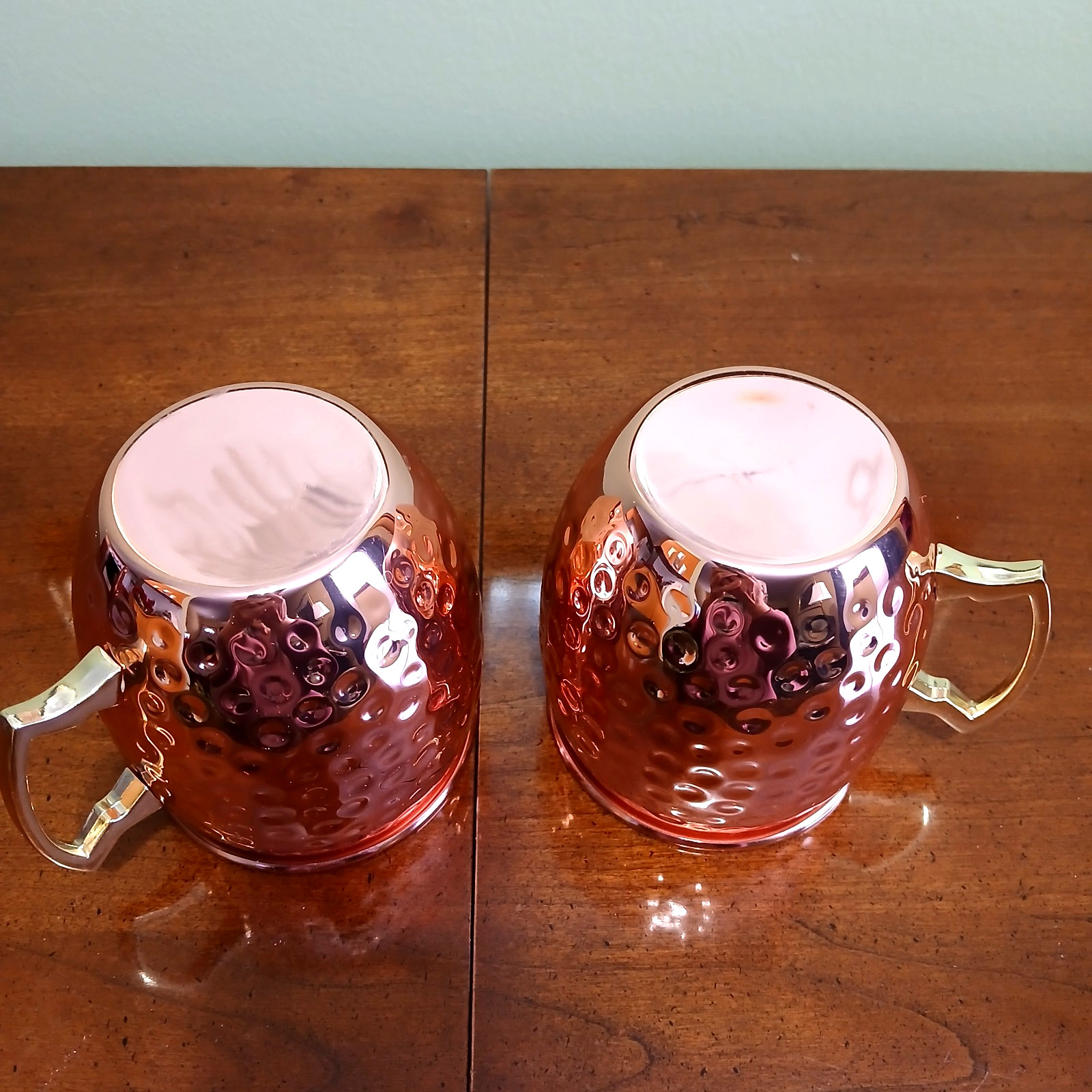 Lot of 2 Moscow Mule Hammered Copper Mugs