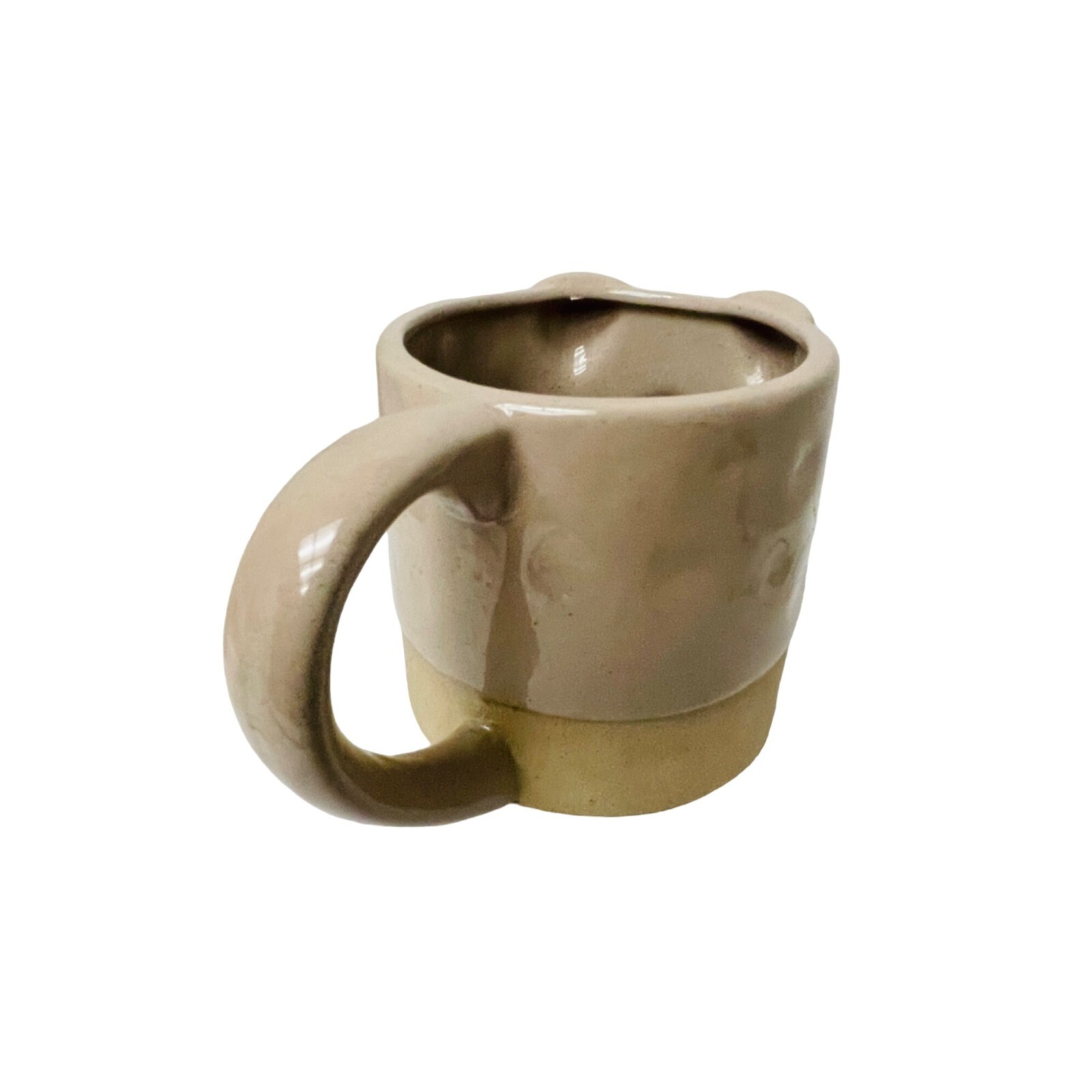 Unbranded Pig Face Ceramic Mug Tan Pink Farmhouse Whimsical Coffee Cup Excellent