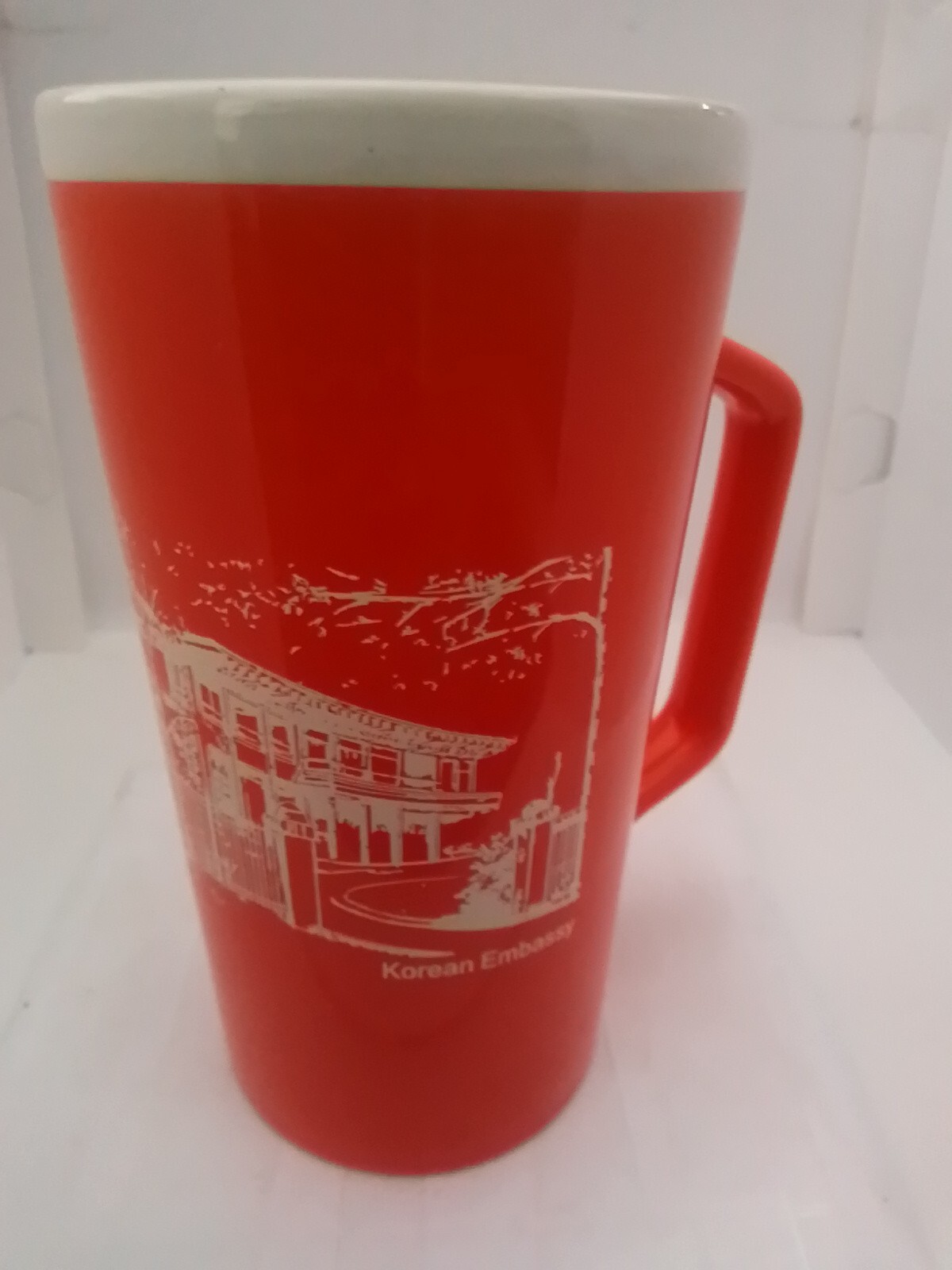 KOREAN EMBASSY COFFEE MUG. KOREAN EMBASSY MUG. KOREAN EMBASSY BUILDING Mug. B272