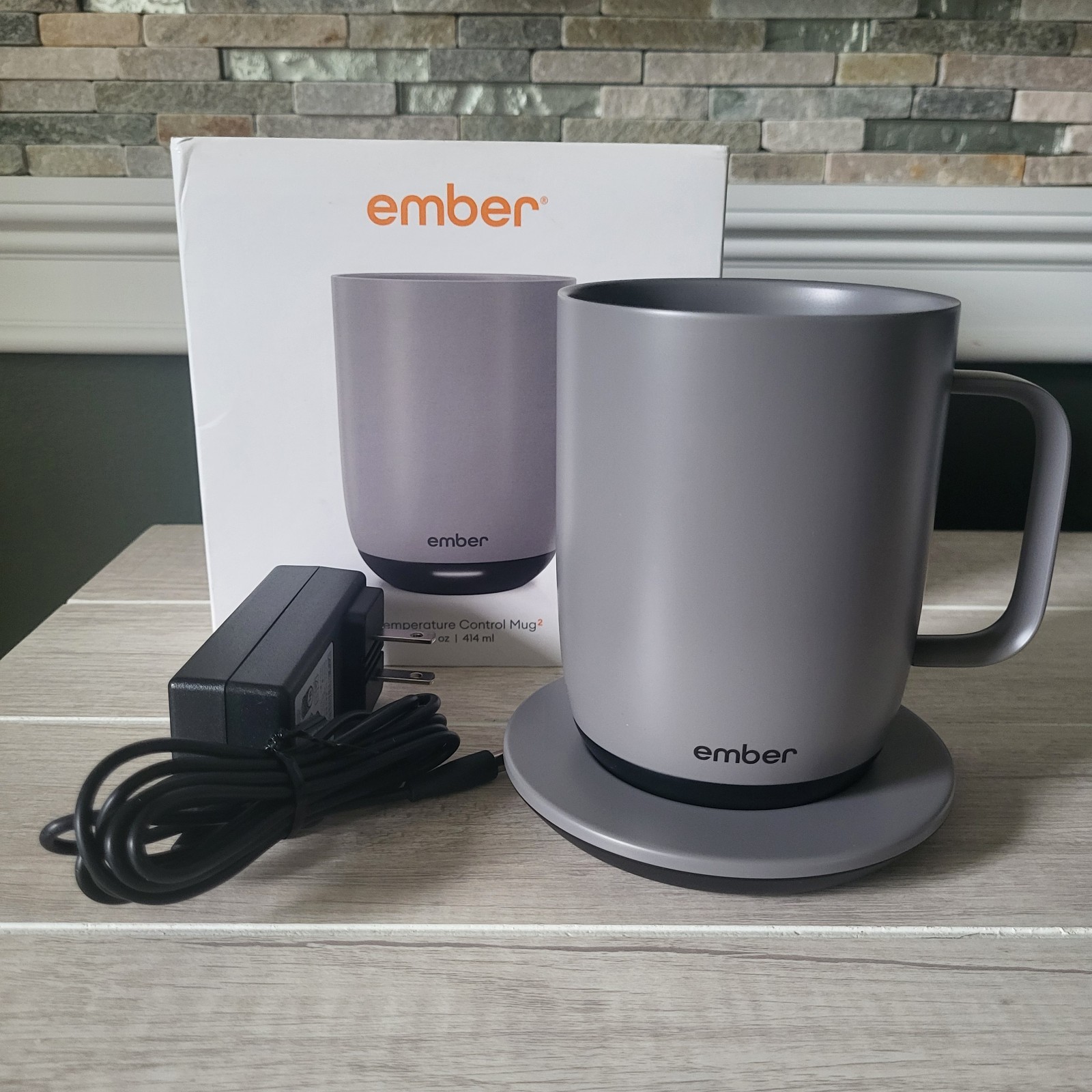 Ember Temperature Control Smart Mug 14 Oz Grey New Open Box