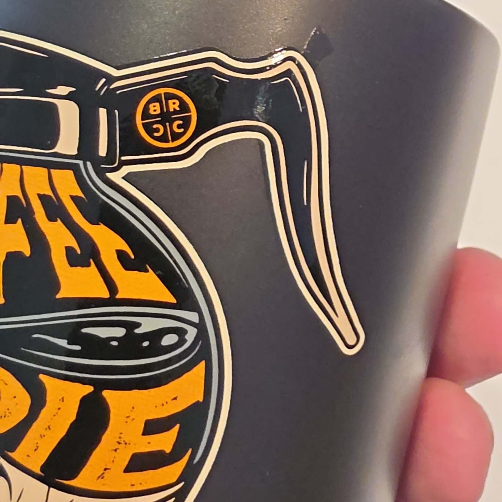 Black Rifle Coffee Company Matte Black Heavy Mug 12oz Skull Logo Rare Combo EUC