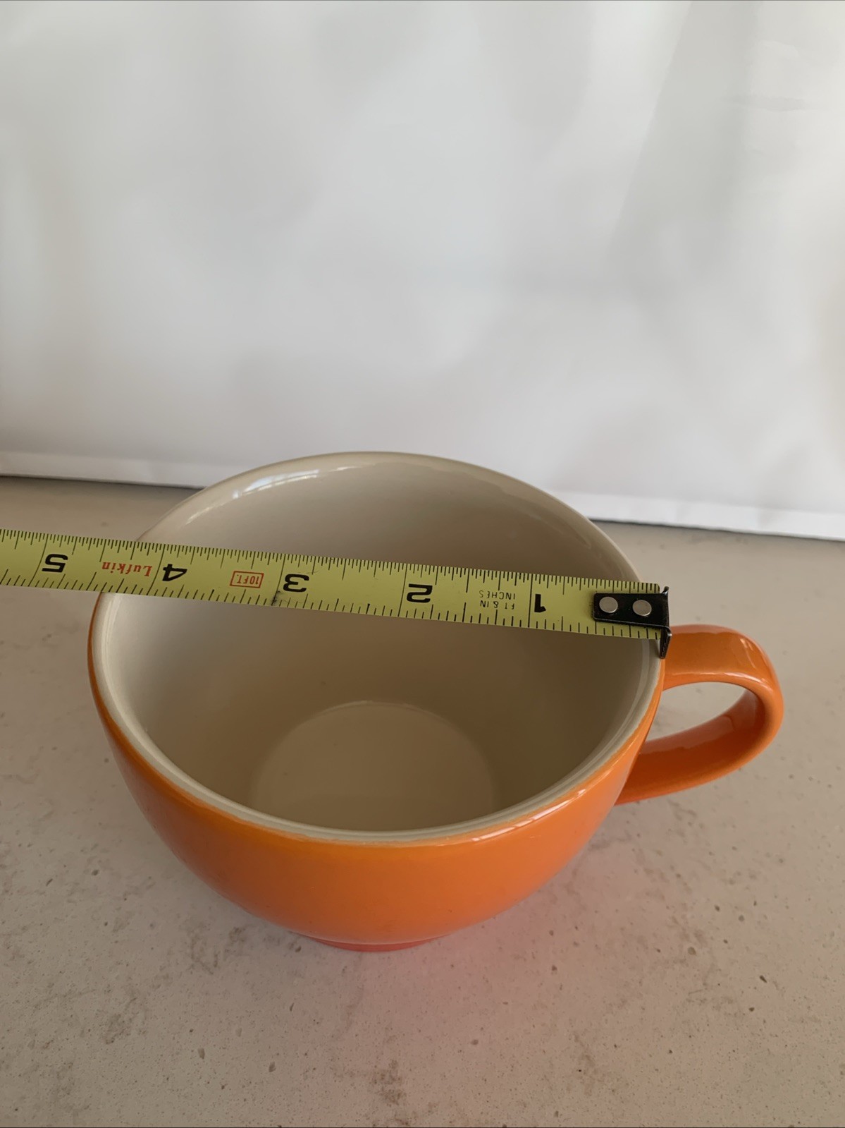 6 LE CREUSET 400 ML STONEWARE GIANT CAPP CUPS IN FLAME SECONDS