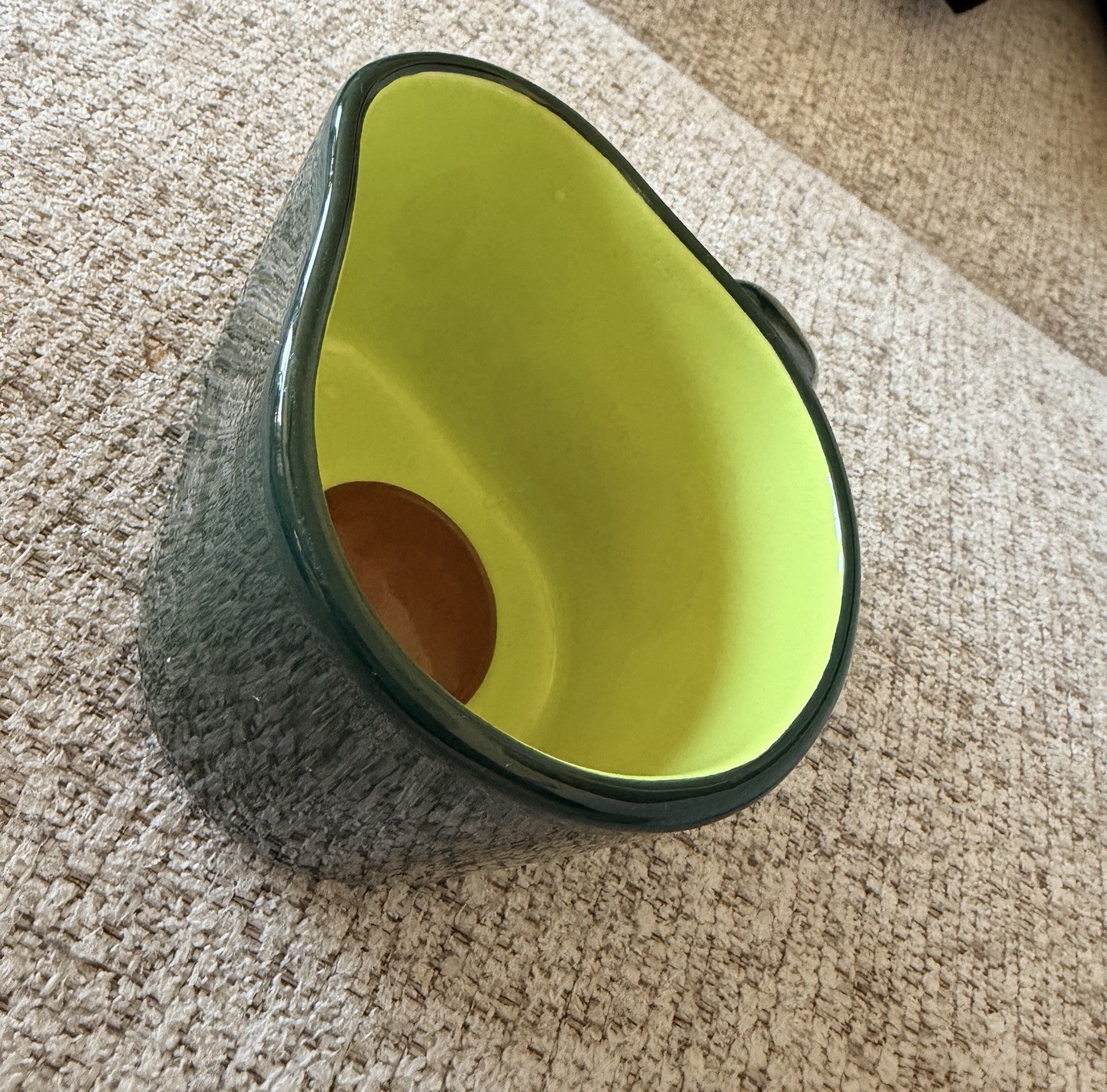Green & Yellow Figural Decorated Ceramic Coffee Mug, 12 fl oz Contemporary