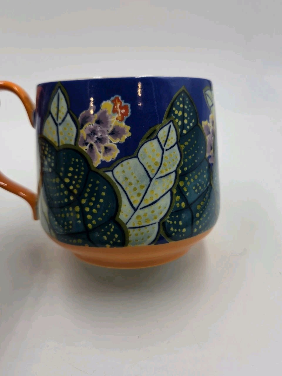2 Anthropologie Paige Gemmel Eastern Animals Mugs Staffordshire Dogs With Plants