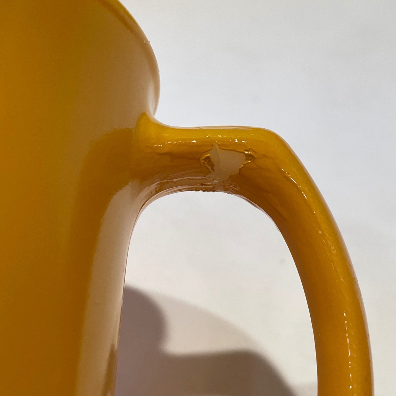 VTG Corelle by Corning Butterfly Gold Mustard Yellow Milk Glass Mugs Set of 6