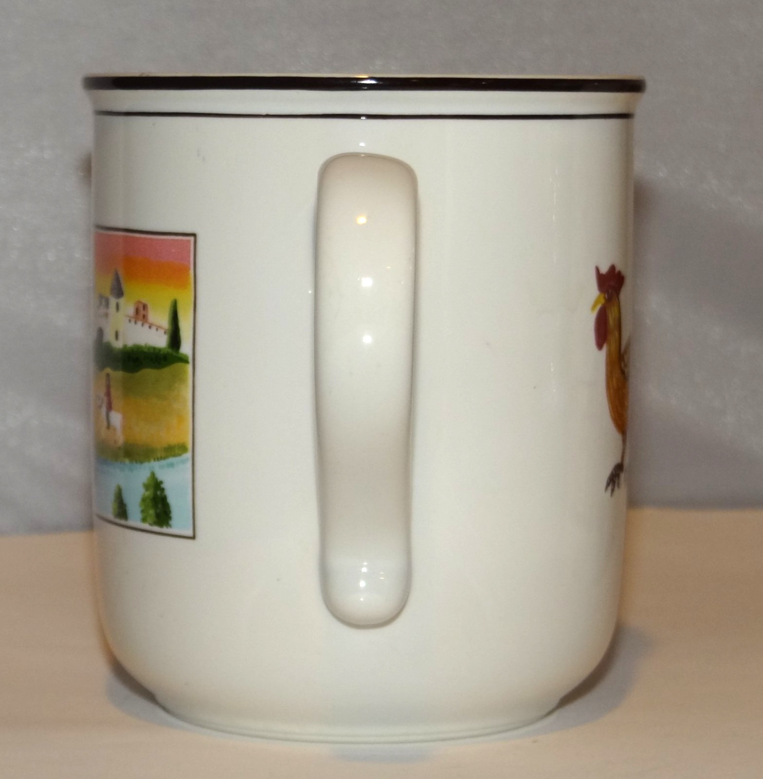Villeroy & Boch Design Naif Folk Art Pattern Mug Cup Horse Luxembourg Vintage