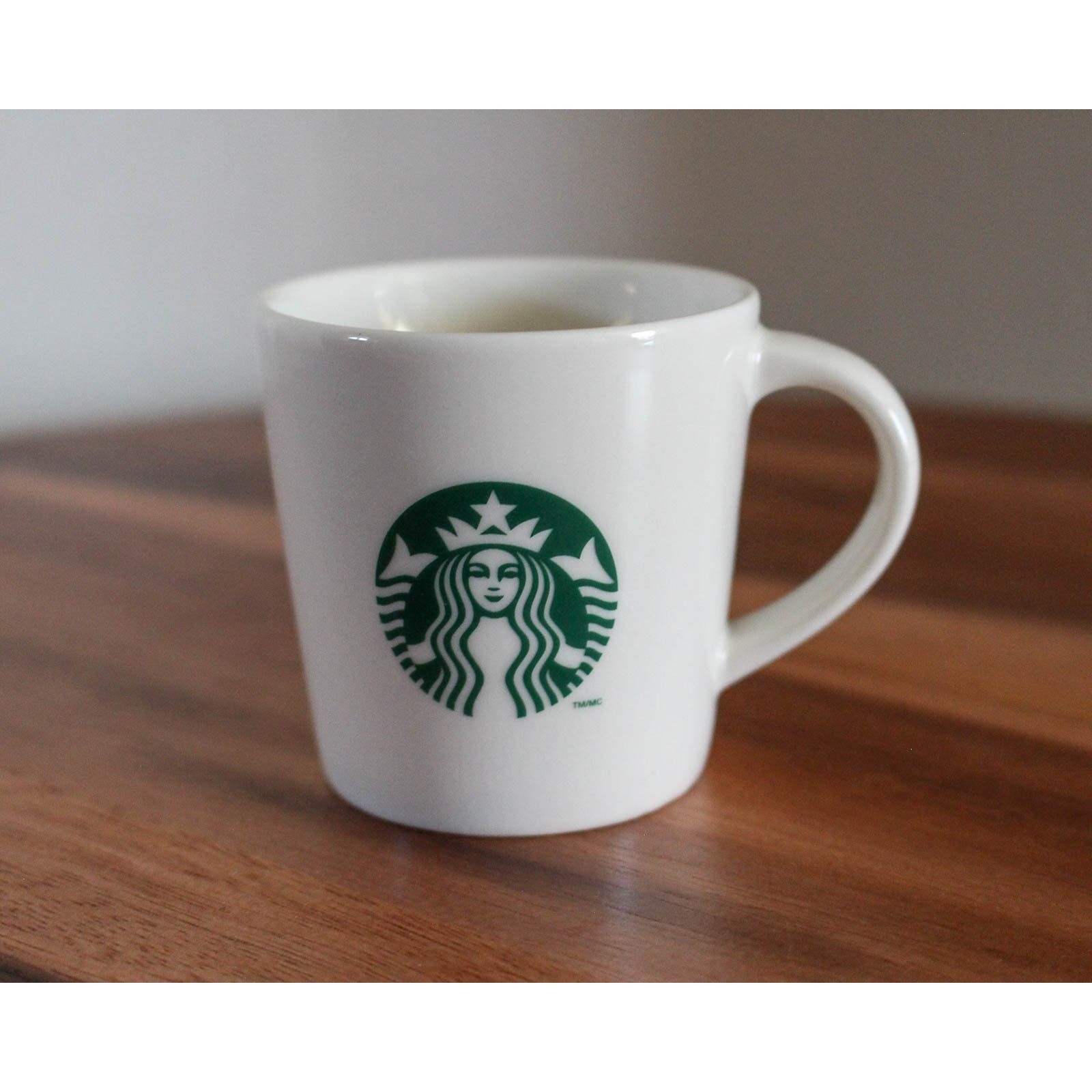 Starbucks Espresso Cup 3 oz White Green Siren Mermaid Logo Ceramic Mug with Box