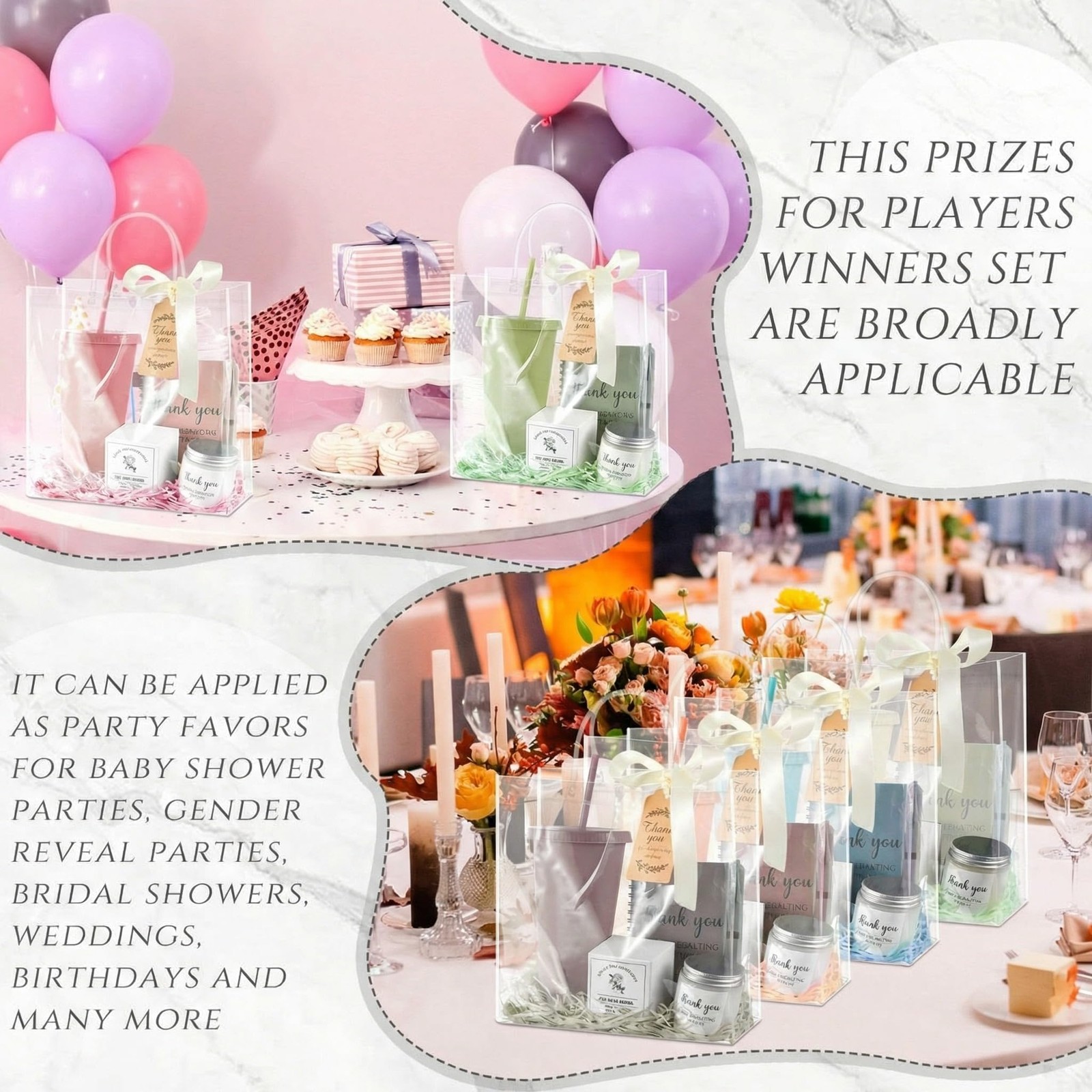 6 Sets New Parent Shower Prizes for Player Winners Adults Include Plastic Tum…