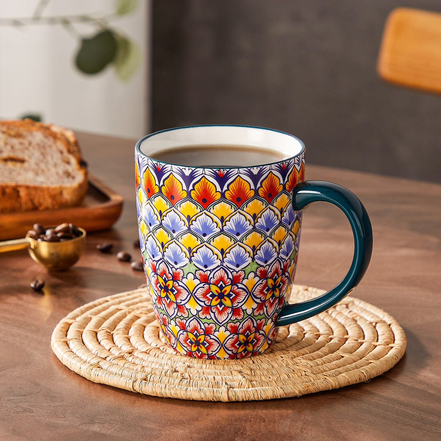 vancasso SIMI 6-Piece Porcelain Boho Style Coffee Mug Set Tea Cup Water Mug Set