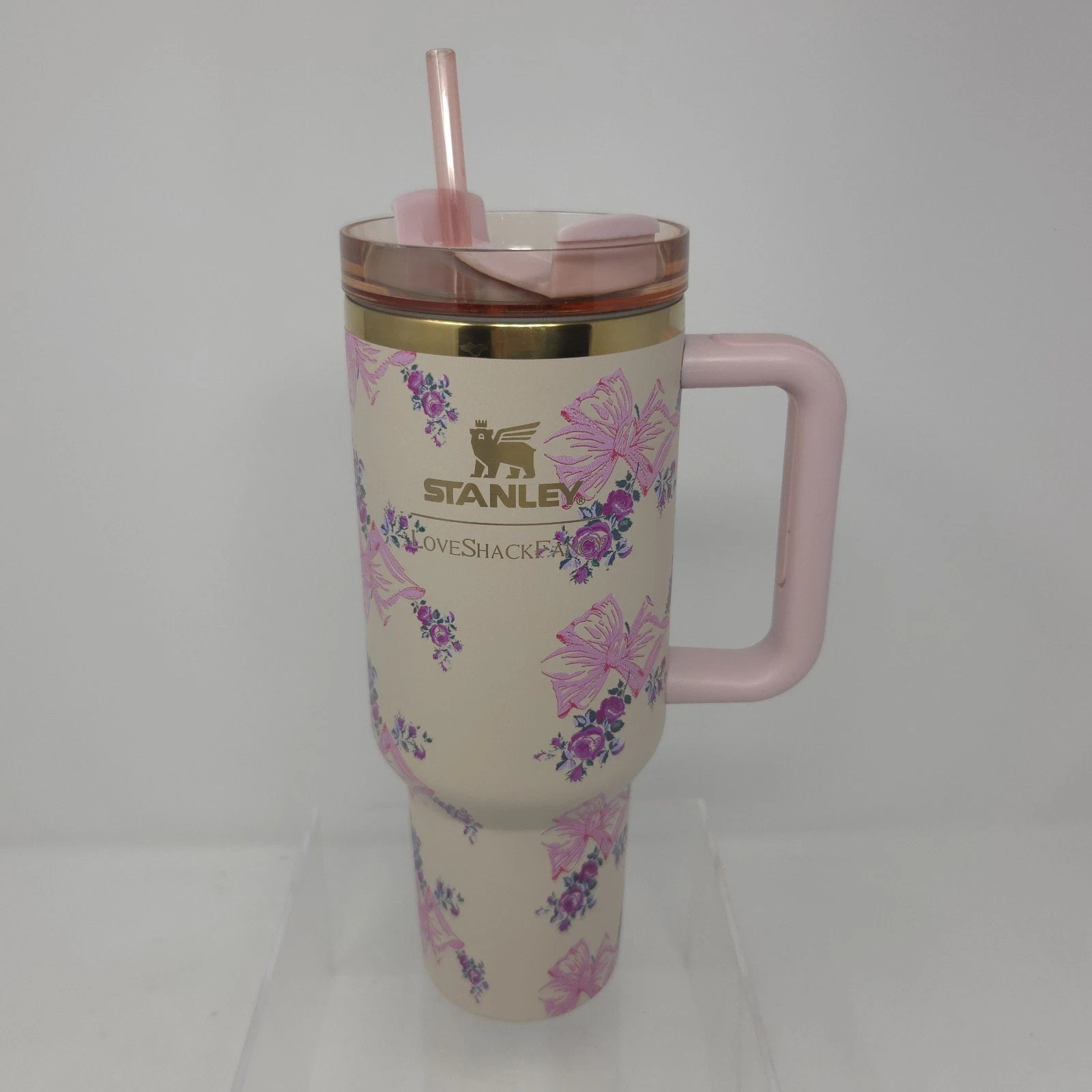 Stanley X Tumbler Love Shack Fancy 40oz Holiday Rosa Beaux Pink Gift Box Cup
