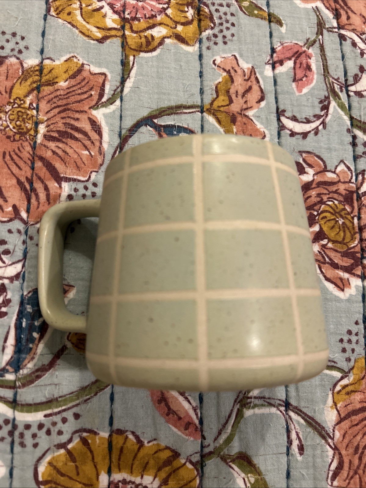 13 fl oz Stoneware Coffee Tea Cup Mug Green Hearth & Hand with Magnolia