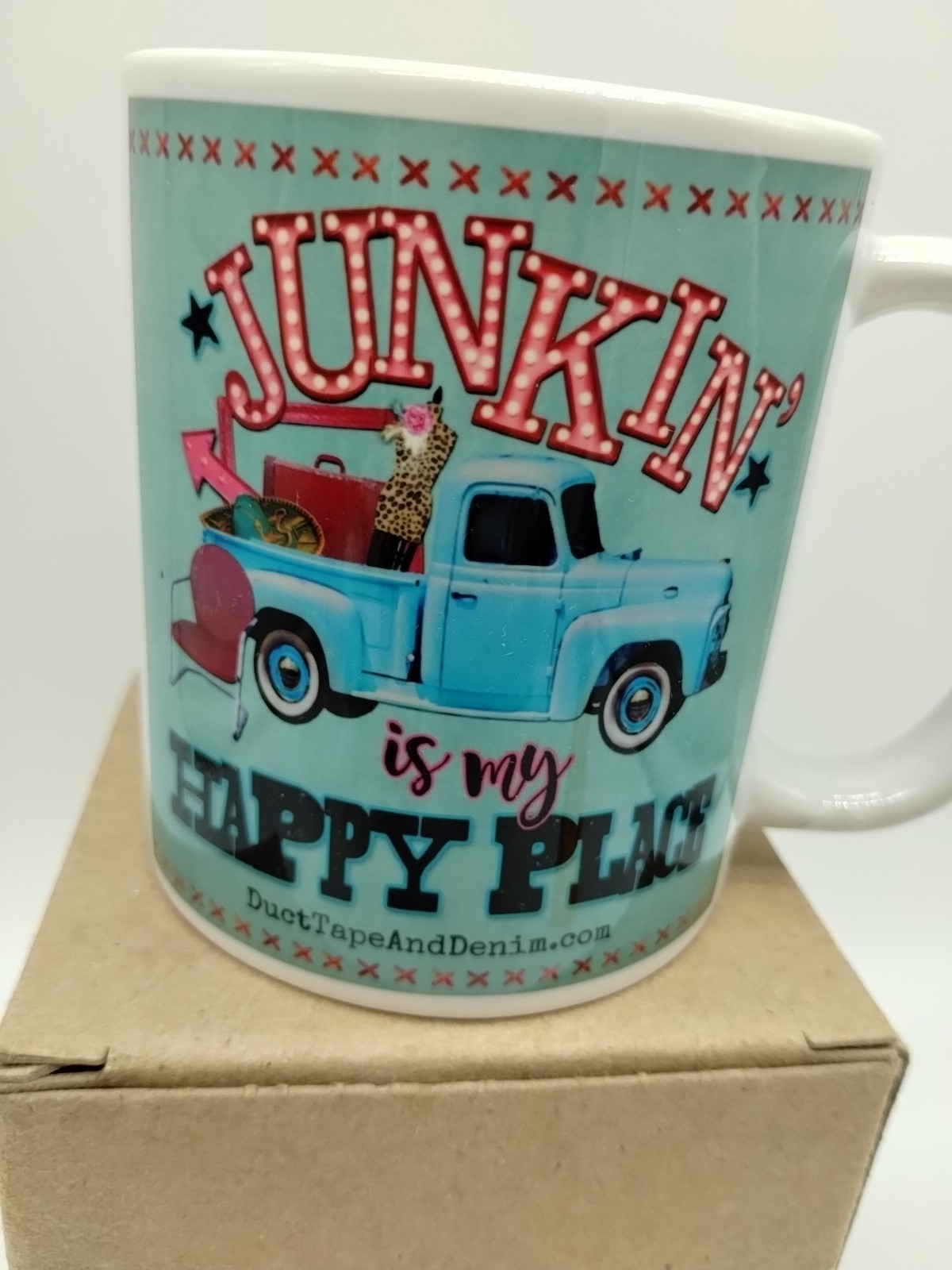 Duct Tape And Denim Coffee Mug Junkin Is My Happy Place