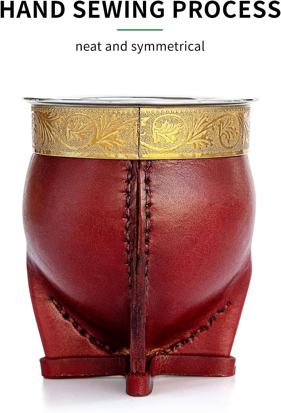 Imperial Mate Gourd Baroque Style Yerba Mate Cup with Bombilla Straw Set