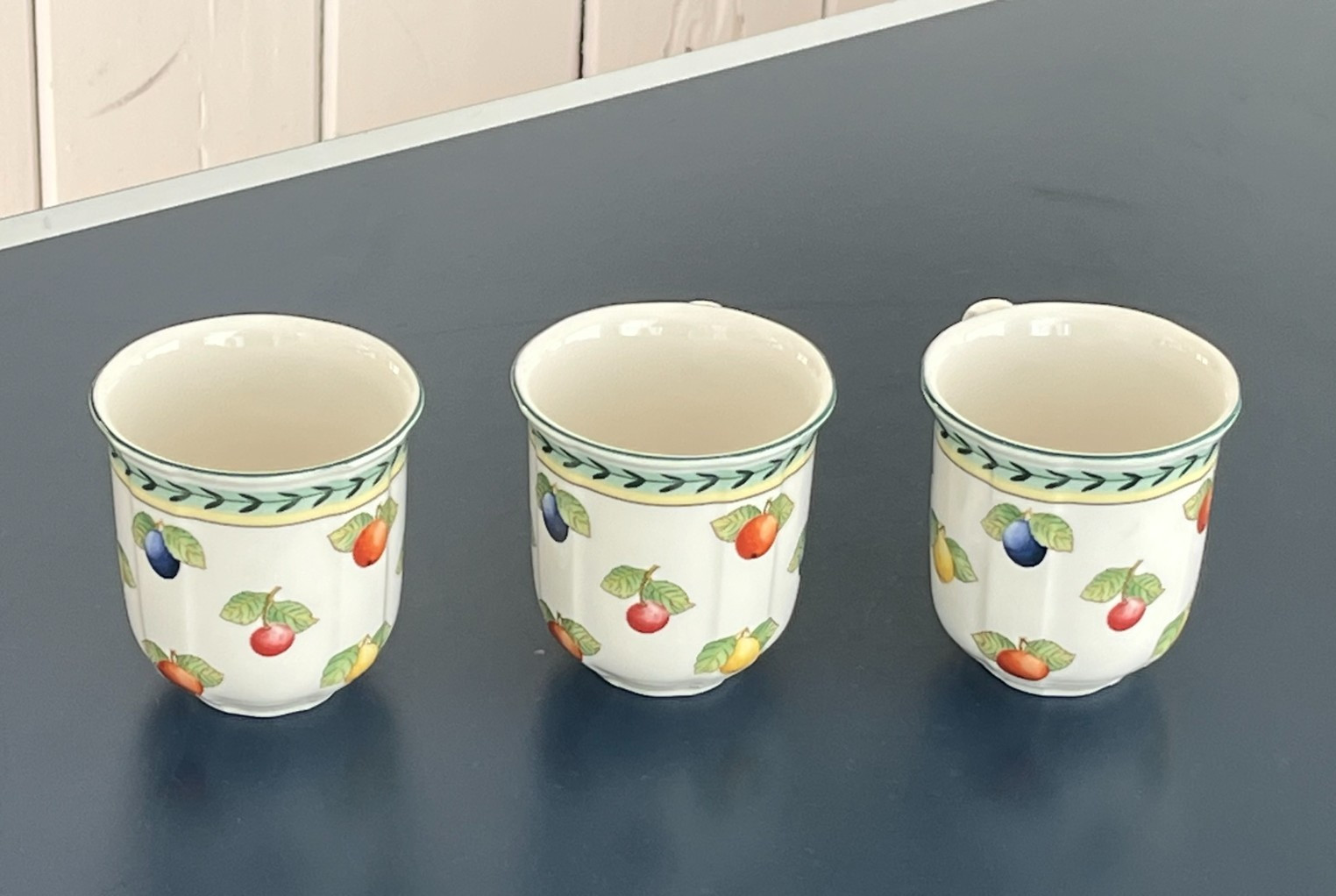 VILLEROY & BOCH LUXEMBOURG FRENCH GARDEN FLEURENCE 3 REGULAR SIZE MUGS