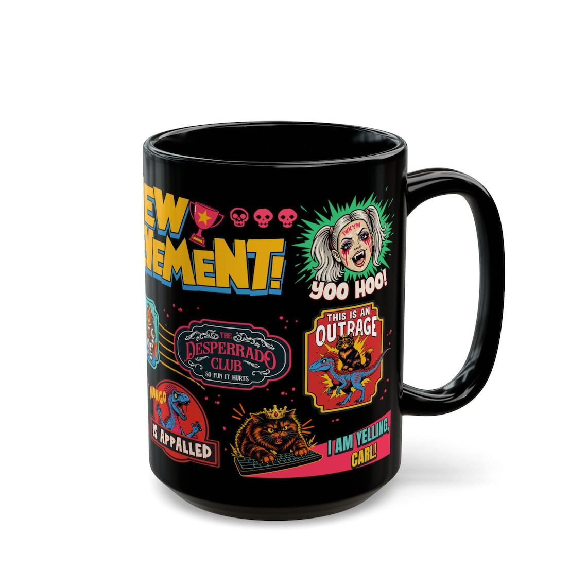 Dungeon Crawler Coffee Mug New Achievement Gamer Book Fan Cup