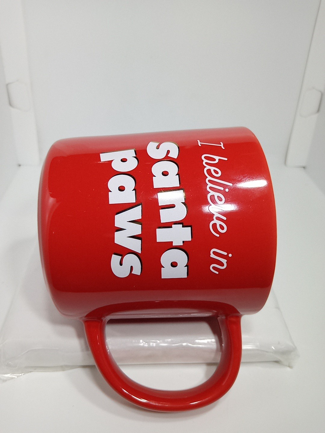 I BELIEVE IN SANTA PAWS MUG. I BELIEVE COFFEE MUG. ANIMAL LOVERS MUG. B400
